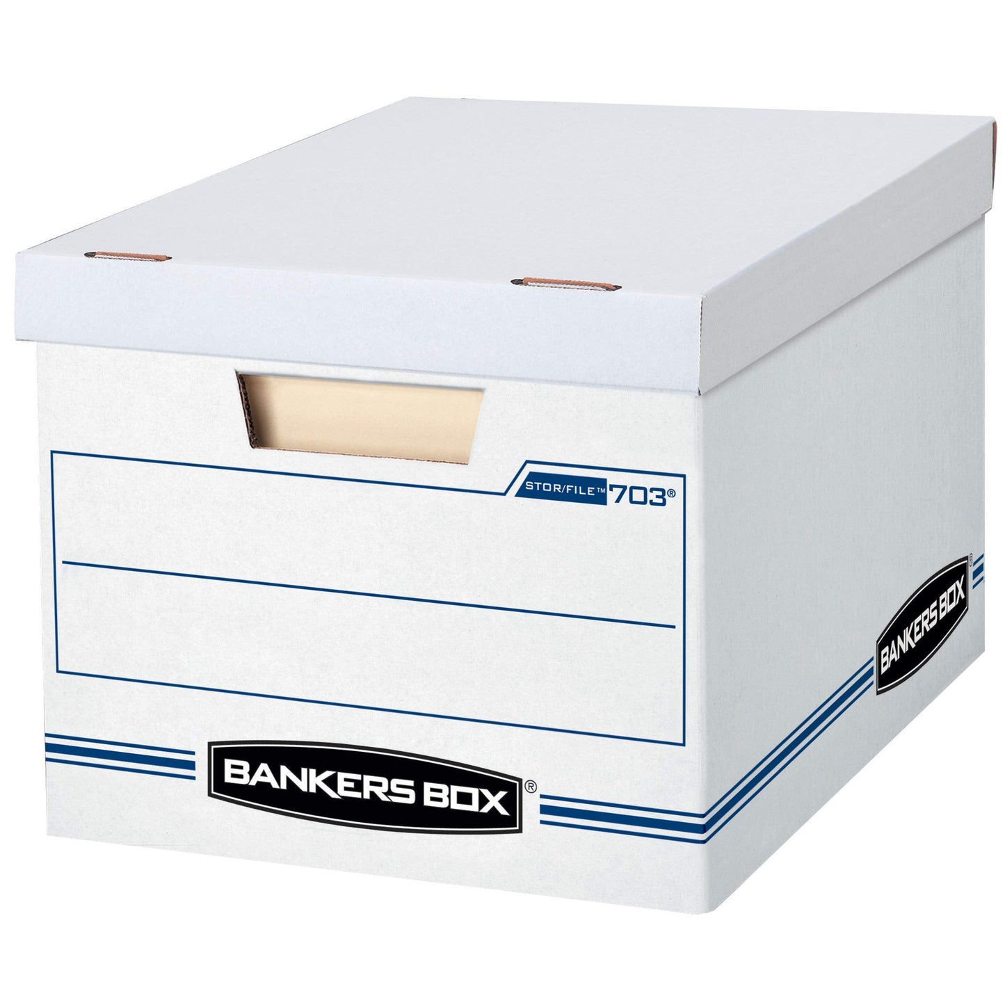 Bankers Box Stor/File Basic-Duty Storage Boxes, 6 Pack (70325),White/Blue 🍁 All In One Marketplace Canada
