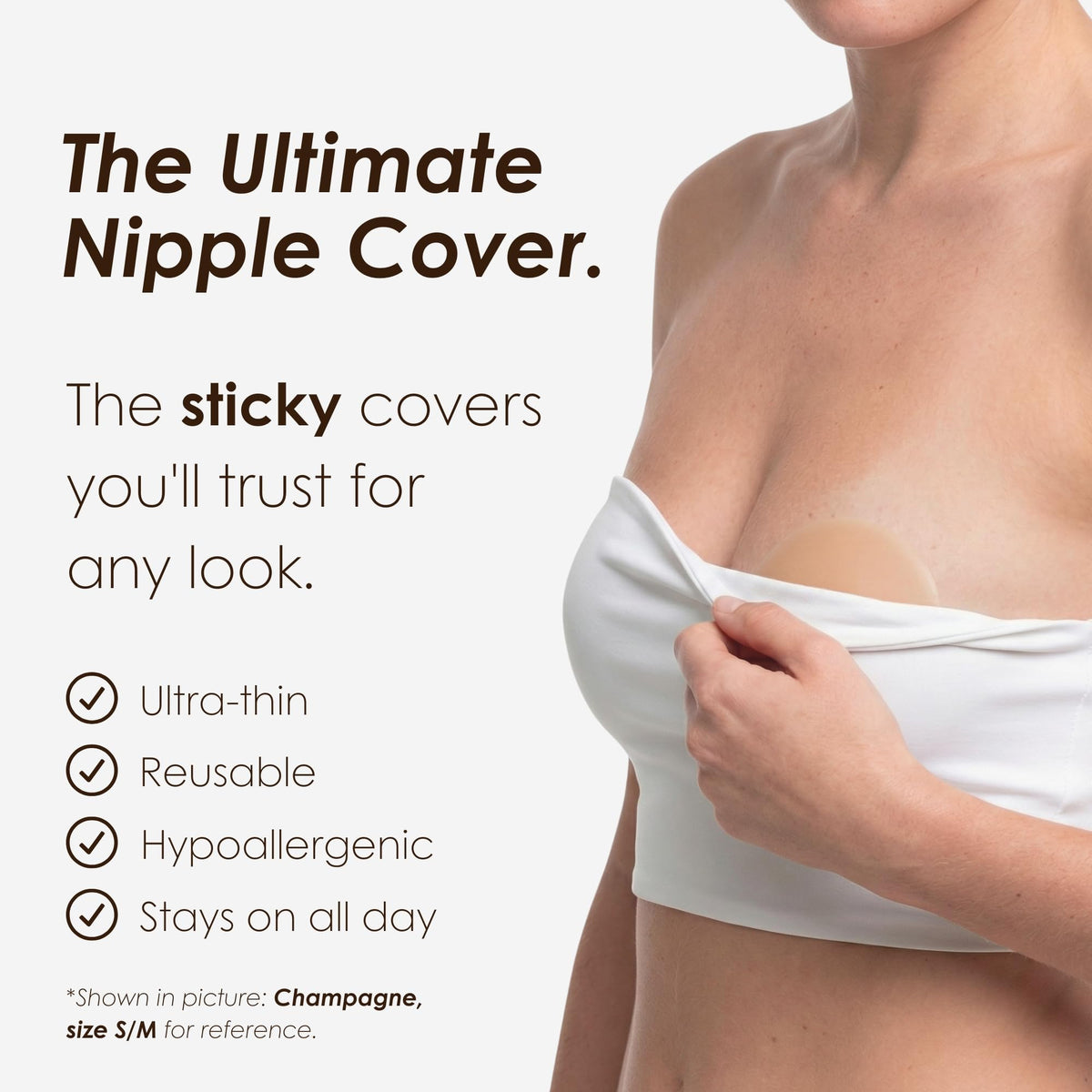 NEATS Nipple Covers for Women, Reusable & Hypoallergenic Nipple Pads, Adhesive Silicone Pasties Bra Champagne 🍁 All In One Marketplace Canada