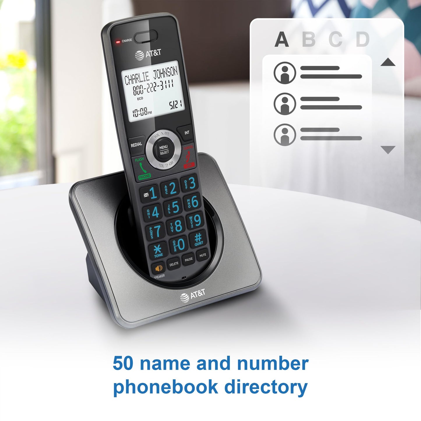 AT&T GL2101-2 DECT 6.0 Cordless Home Phone 2-Handset with Call Block, Caller ID, Full-Duplex Handset Speakerphone, 2" White Backlit Display, Lighted Keypad, Graphite & Black 🍁 All In One Marketplace Canada