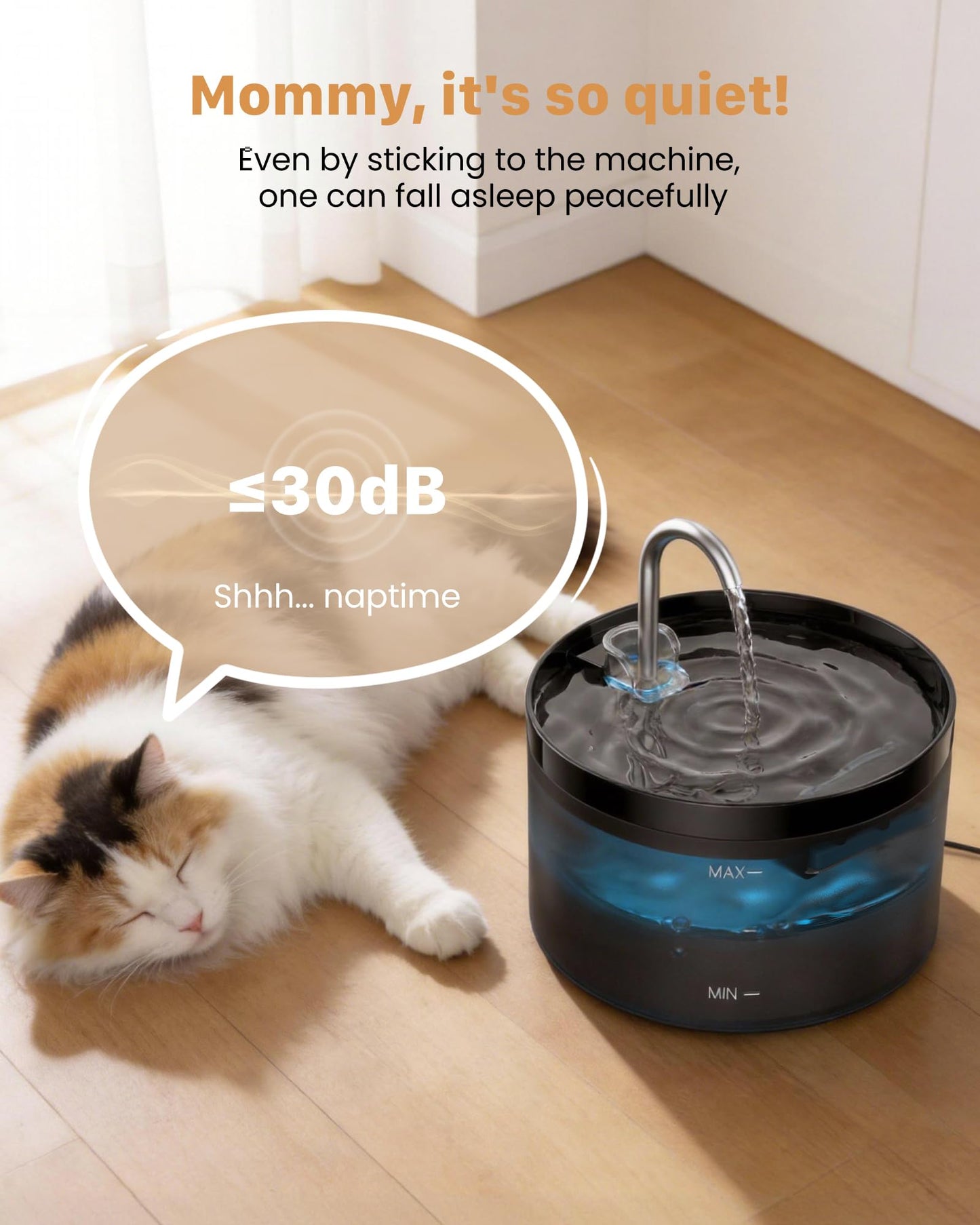 Cat Water Fountain Cat Fountain: GIOTOHUN 2L Water Fountains Indoor Cats - Super Silent Pet Waterer Fountains for Cats - Easy Cleaning - Black - Pets Feeding & Watering Supplies - for Small Animals 🍁 All In One Marketplace Canada