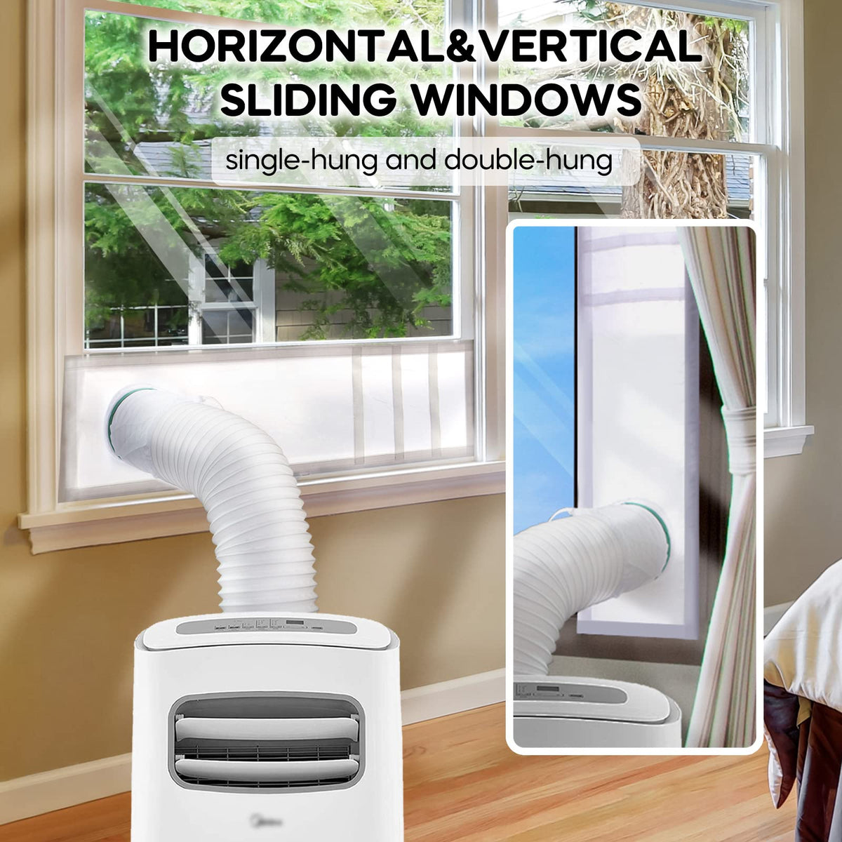 LOVIGA Portable Air Conditioner Window Kit, Window Vent Kit Seal Kit for Portable Air Conditioner Dryer, 25x102~162cm Length Adjustable 2022 Upgraded 100% Sealing Waterproof Easy to Install 🍁 All In One Marketplace Canada