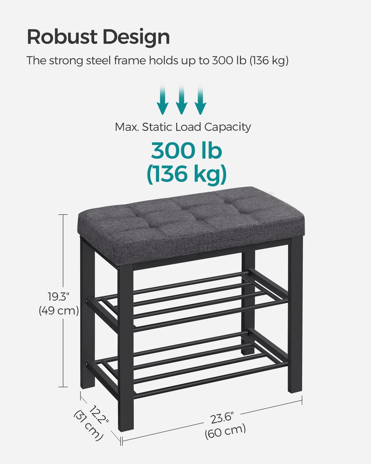 SONGMICS Shoe Storage Bench, Entryway Bench with Cushion 🍁 All In One Marketplace Canada