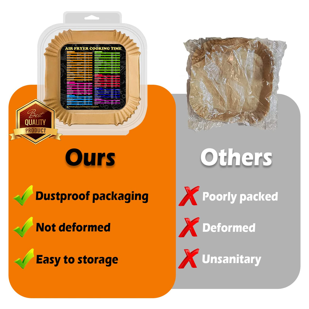 Air Fryer Liners, Airfryer Liners Disposable Square 9 Inch for 5-8QT Basket, Parchment Paper for Air Fryer Non-Stick Air Fryer Paper, Food Grade Air Fryer Parchment Paper Liners for Roasting Microwave 🍁 All In One Marketplace Canada