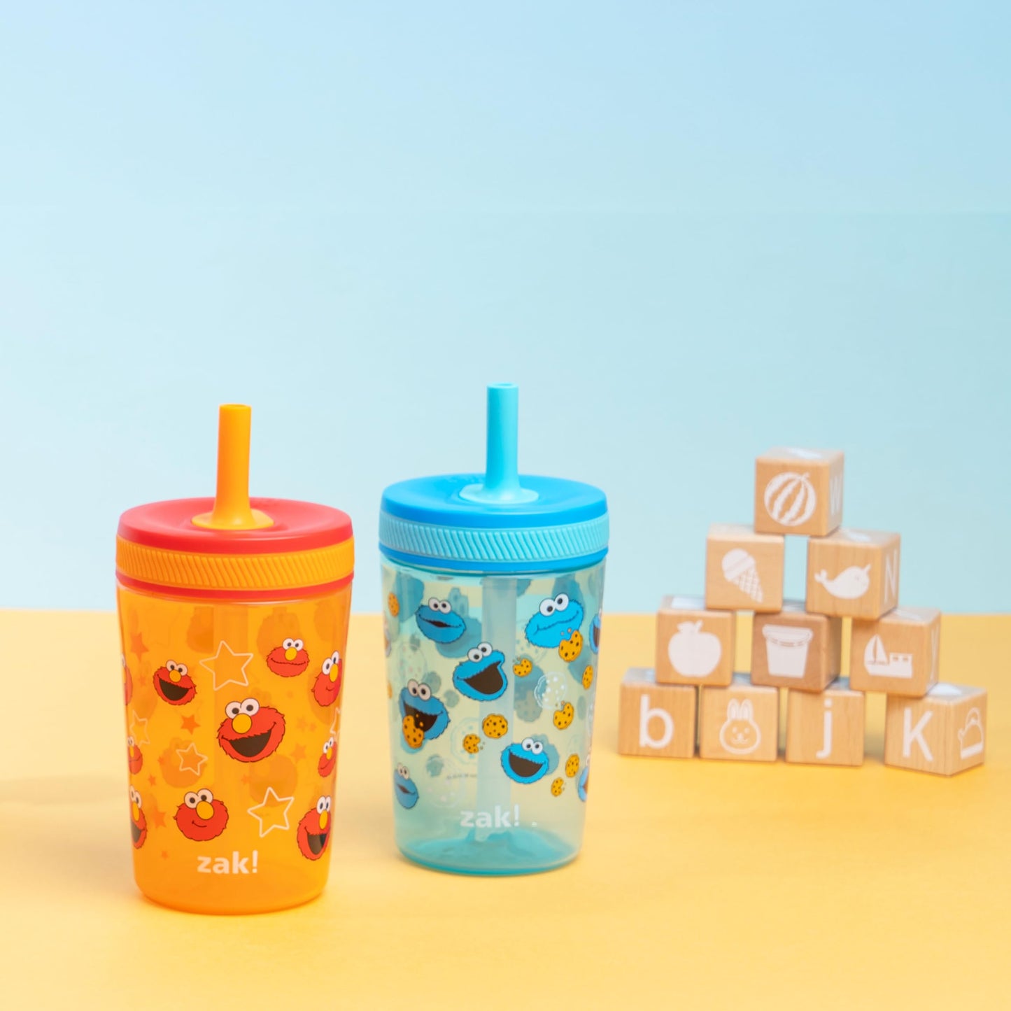 Zak Designs Sesame Street Kelso 15oz Leak-Proof Toddler Straw Cups, 2-Pack 🍁 All In One Marketplace Canada