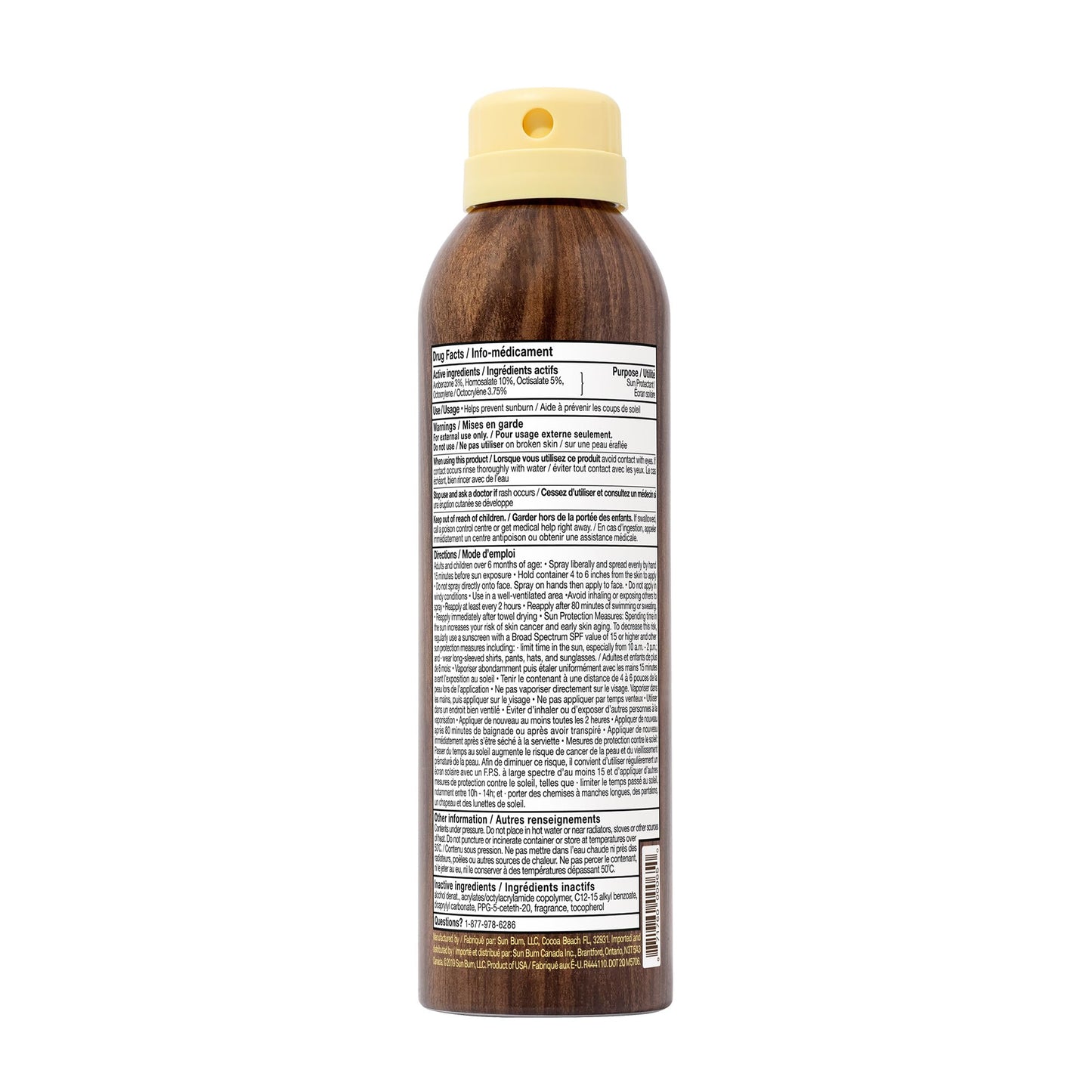 Sun Bum Original SPF 30 Sunscreen Spray - Broad Spectrum Moisturizing UVA/UVB Protection with Vitamin E - Vegan & Oxybenzone/Octinoxate Free - 177ml 🍁 All In One Marketplace Canada