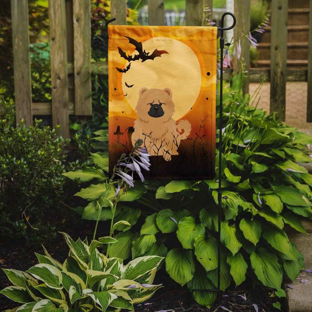 Caroline's Treasures BB4410GF Halloween Chow Chow Cream Garden Size Flag, Small, Multicolor