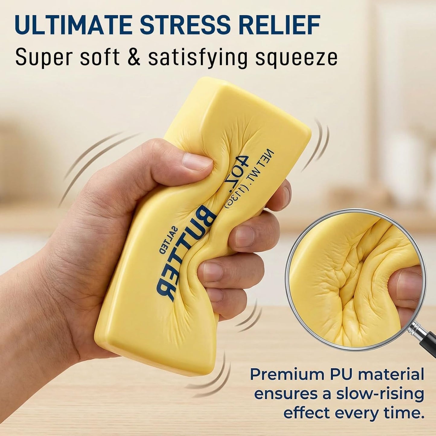 2PCS Butter Squeeze Stress Balls, Butter Stick Stress Relief Slow Rising Fun for Adults Anxiety Relief Party Favors 🍁 All In One Marketplace Canada