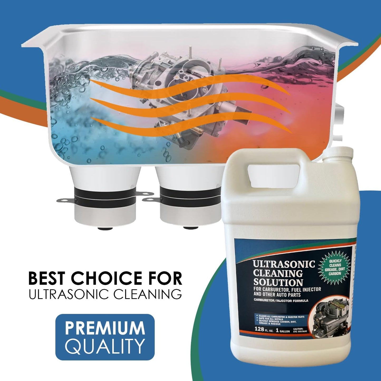 Ultrasonic Cleaner Solution for Carburetors and Engine Parts, Ultrasonic Cleaning Solution and Washing Compound for Ultrasonic and Immersion Washers - Concentrated (1 Gallon) 🍁 All In One Marketplace Canada