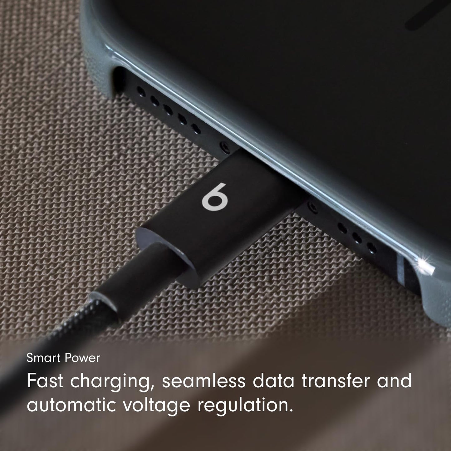 Beats USB-C to USB-C Woven Cable Fast Charging Durable/Tangle-Free Compatible Charger for Apple & Android Devices (1.5 m) - Bolt Black 🍁 All In One Marketplace Canada