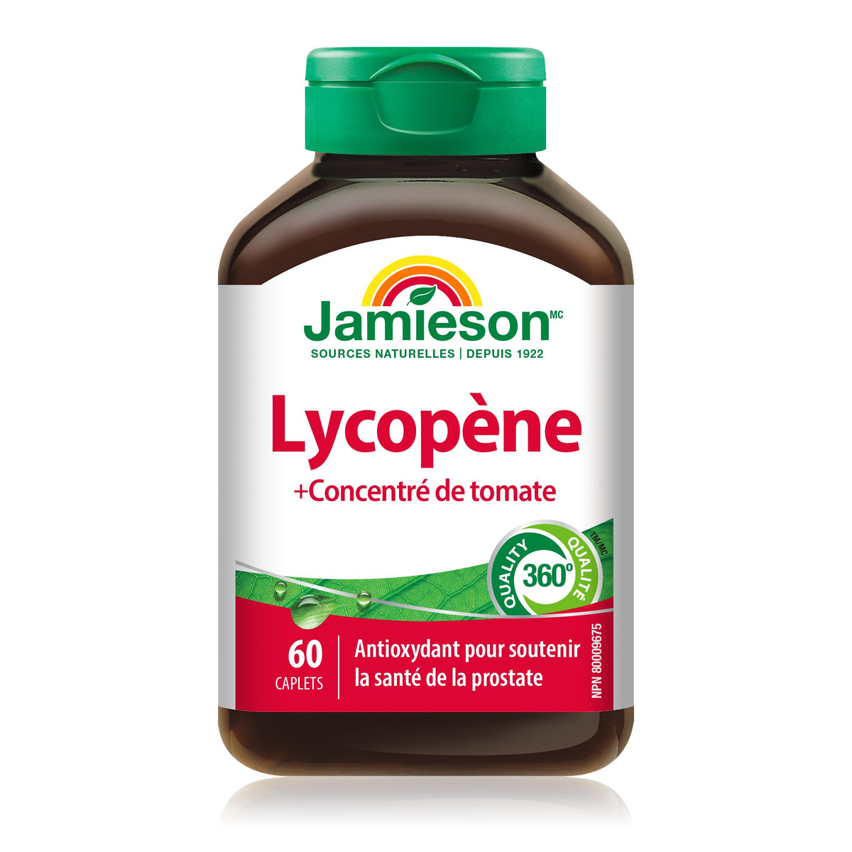 Jamieson Lycopene with Tomato Concentrate, 60 Caplets, Powerful Antioxidant and Supports Prostate Health. Gluten-Free, Lactose-Free, No Artificial Colours or Flavours, Proudly Canadian 🍁 All In One Marketplace Canada