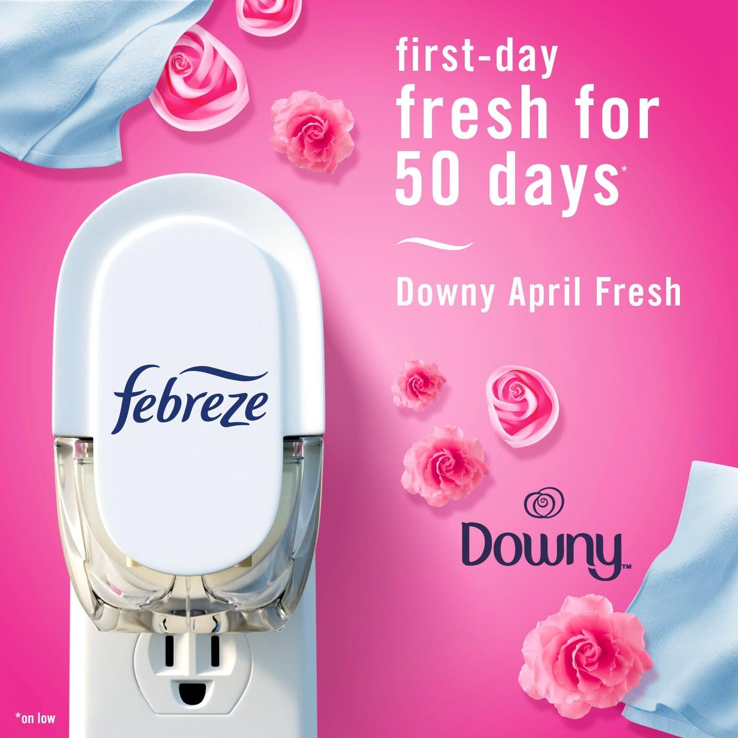 Febreze Plug In Air Freshener, Odor-Fighting Scented Oil Refill for Home and Bathroom and Kitchen, Long Lasting for Strong Odors, Twlight Lavender and Downy April Fresh Scents, 4 Refills 🍁 All In One Marketplace Canada