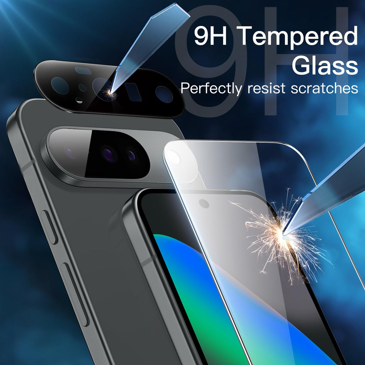 JETech Screen Protector for Google Pixel 10 with Camera Lens Protector, Easy Installation Tool, Fingerprint Unlocking Compatible, Tempered Glass Film, HD Clear, 2-Pack Each 🍁 All In One Marketplace Canada