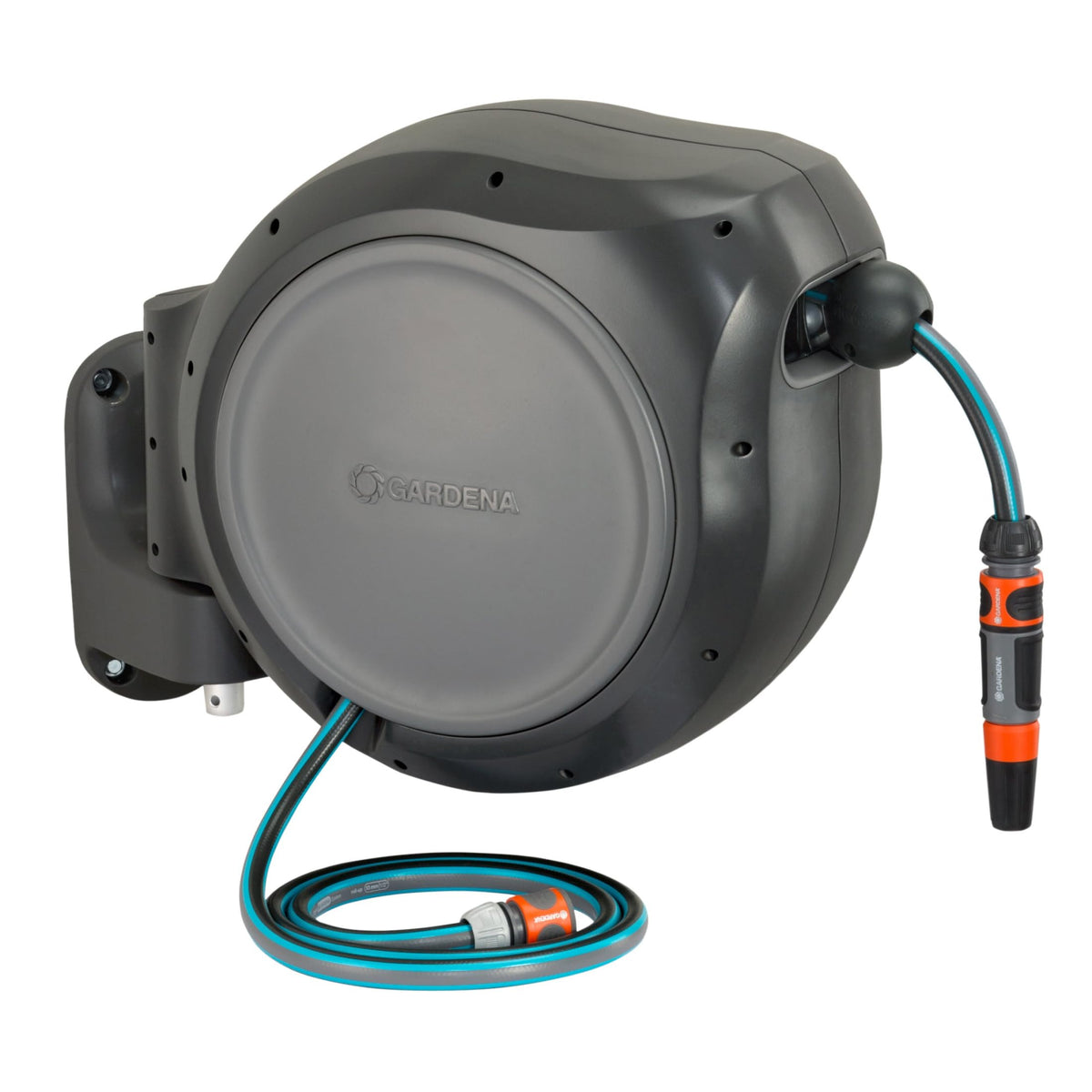 GARDENA 20505-80, 100 Foot Wall Mounted Retractable Reel with Hose Guide, Automatic retraction for Easy Watering,1/2" Hose. 🍁 All In One Marketplace Canada