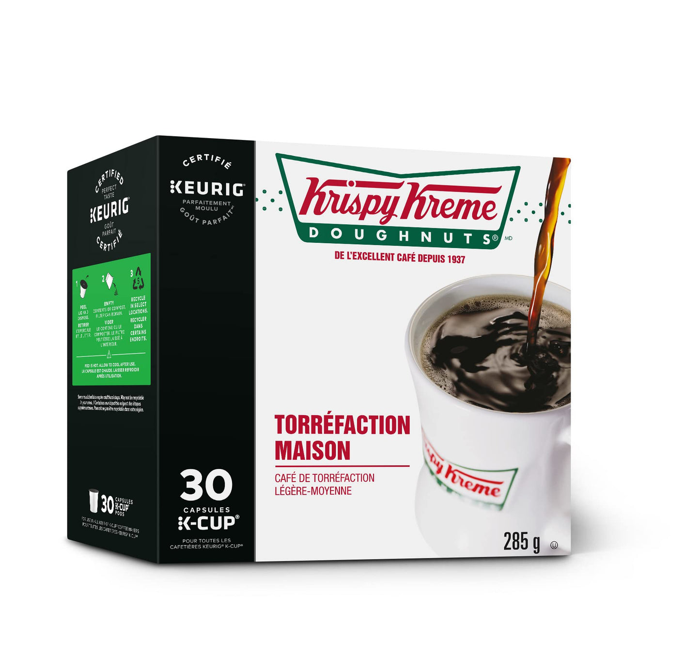 Krispy Kreme Doughnuts Smooth House Roast Single Serve Keurig Certified K-Cup pods for Keurig brewers, 30 Count (Pack of 1) 🍁 All In One Marketplace Canada