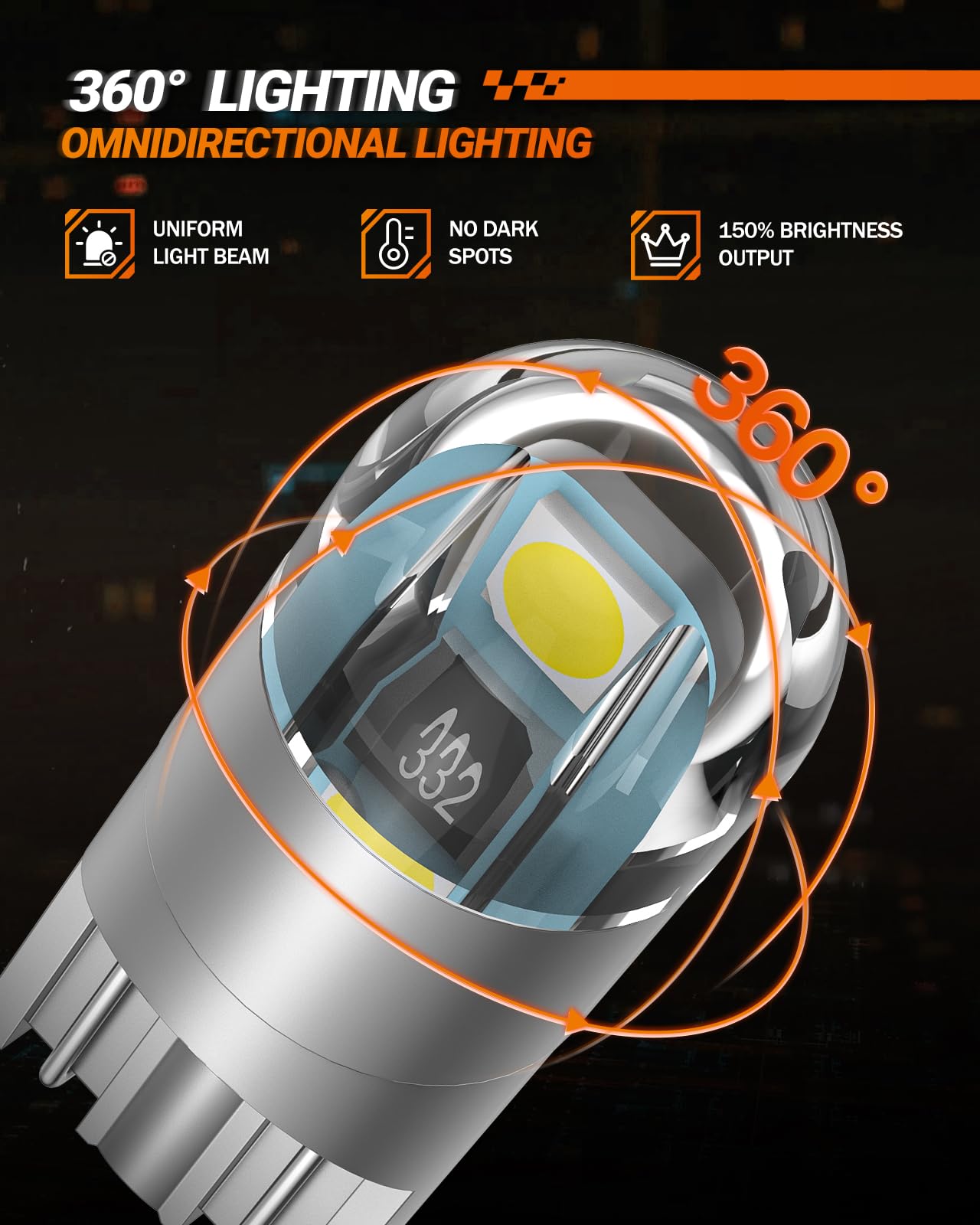 SEALIGHT 194 LED Bulbs 6000K White, 168 2825 T10 W5W 3030 Bright LED Chips, Dome Light, Map Light, Door Light, Courtesy Light, License Plate Light, Pack of 10 🍁 All In One Marketplace Canada