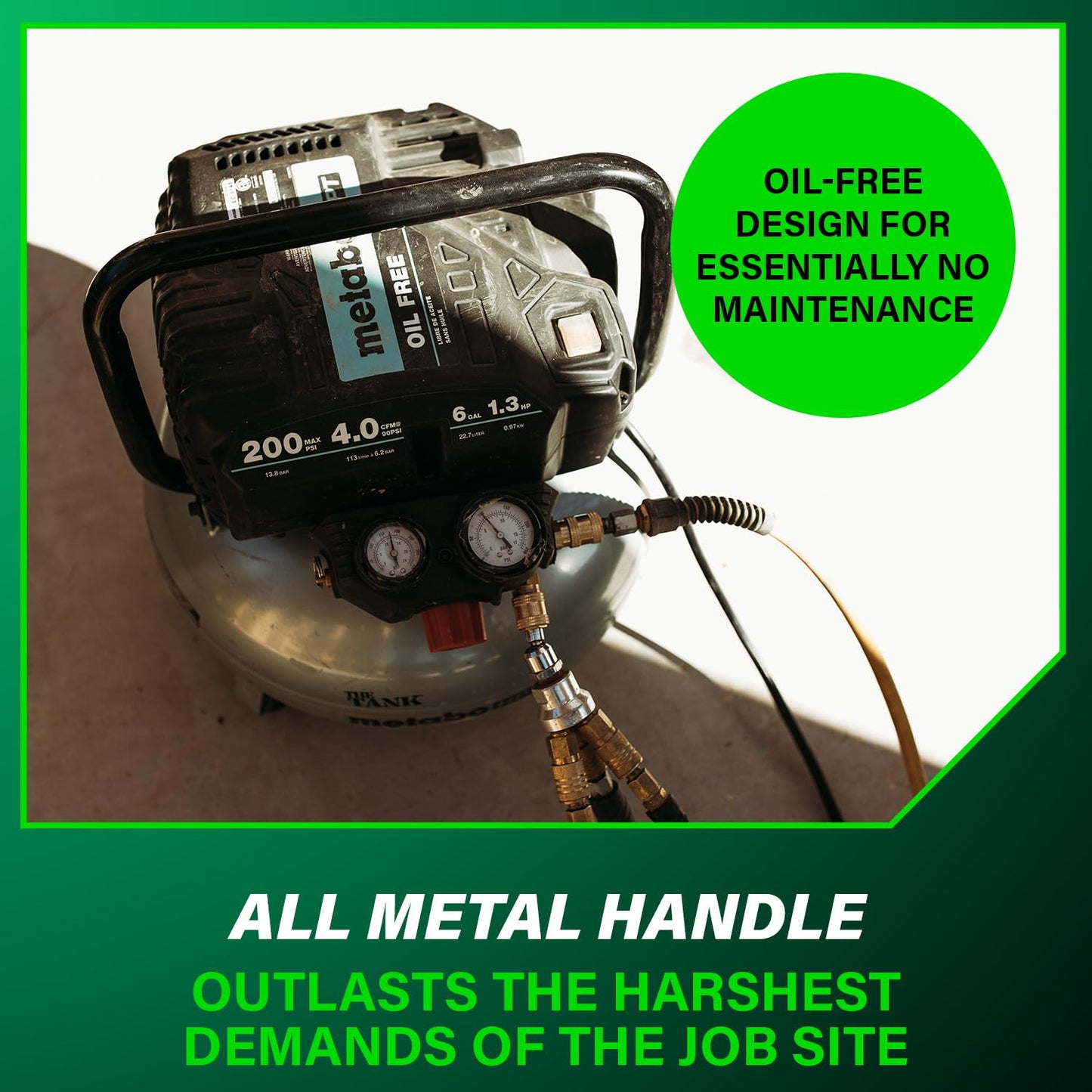 Metabo HPT Air Compressor, THE Tank, Portable Pancake Air Compressor 200 PSI, 6 Gallon Tank, Versatile for Use with Framing, Siding, Finish, Brad or Roofing Nailers, EC914S 🍁 All In One Marketplace Canada