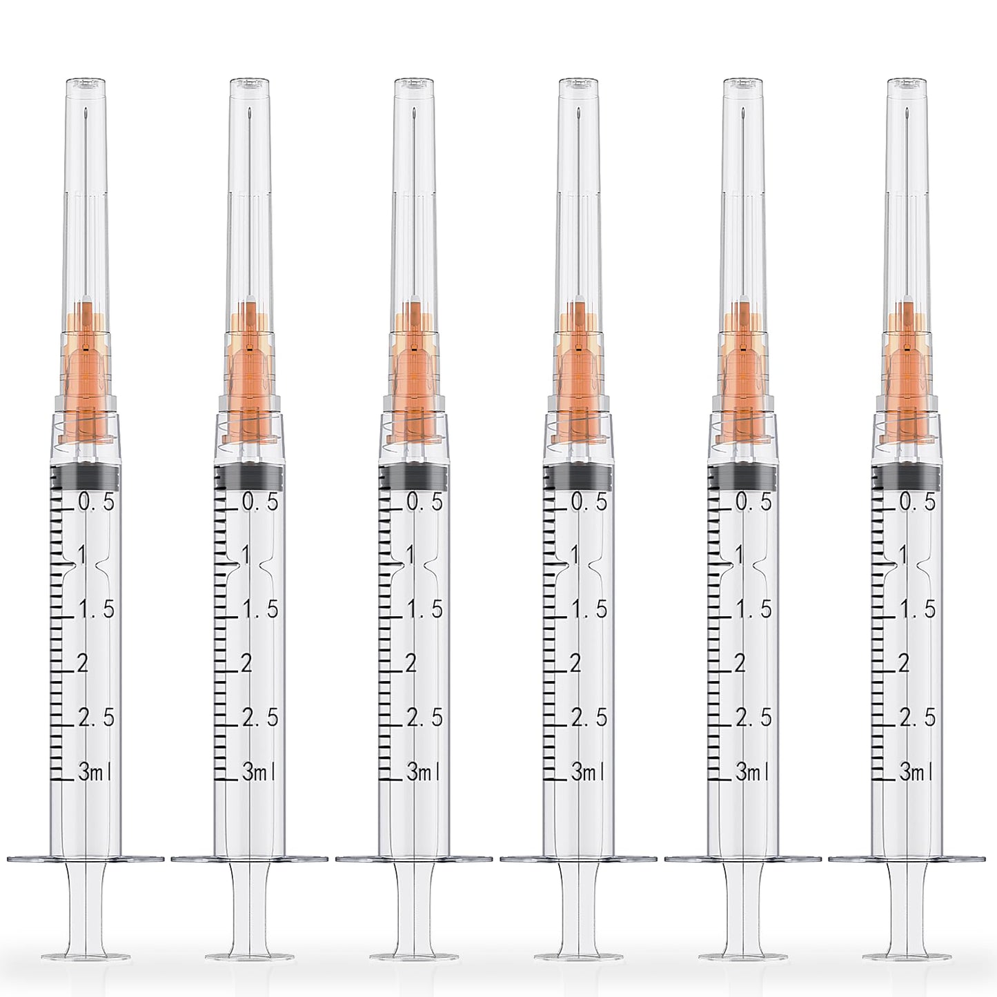 3ml Luer Lock Syringes with 25 Gauge 1 Inch Needles, Luer Lock Disposable Accessories for Lab, Pack of 25 🍁 All In One Marketplace Canada