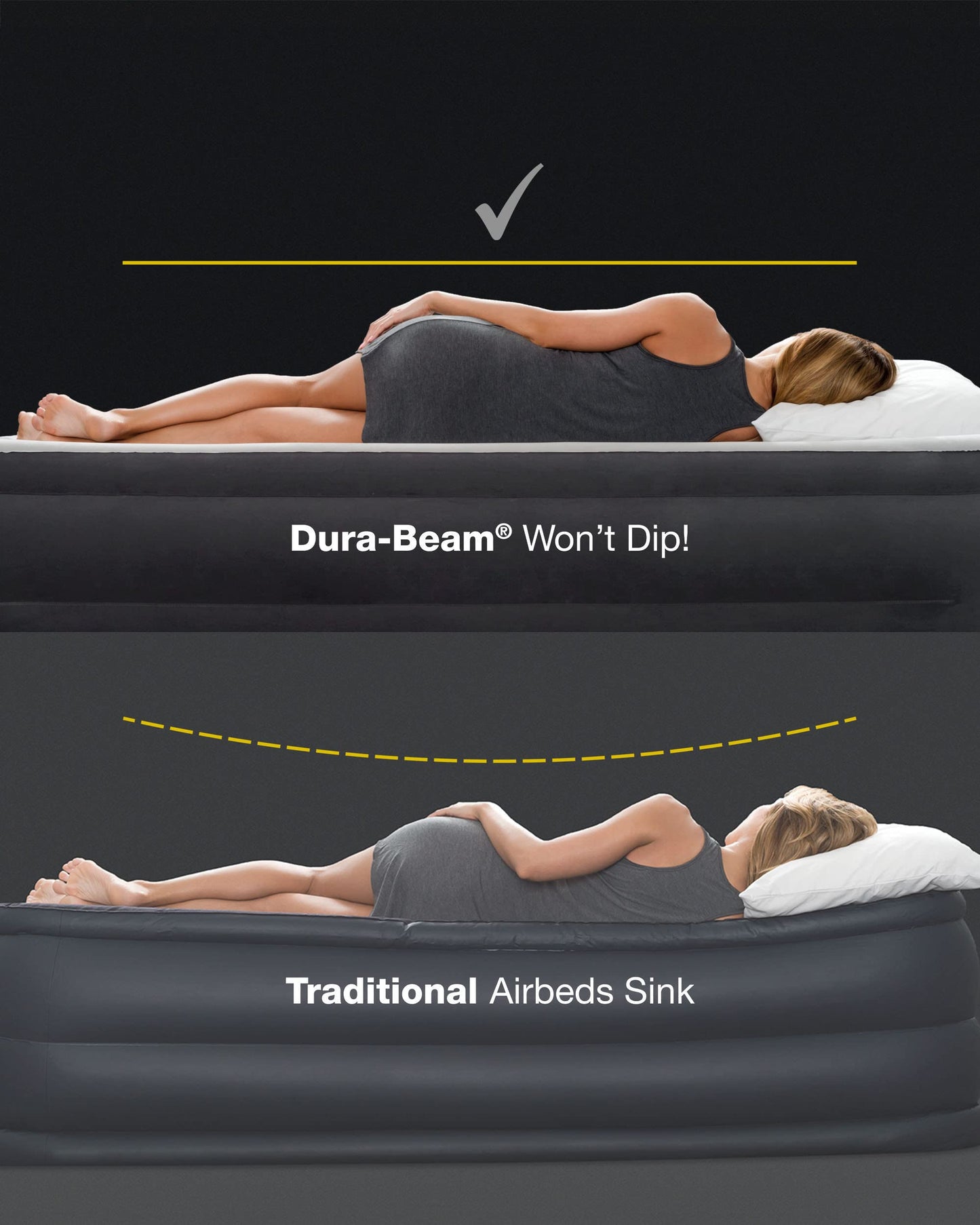 INTEX 64778E Dura-Beam Standard Prestige Air Mattress: Fiber-Tech – Full Size – 10in Bed Height – 600lb Weight Capacity – Pump Included 🍁 All In One Marketplace Canada