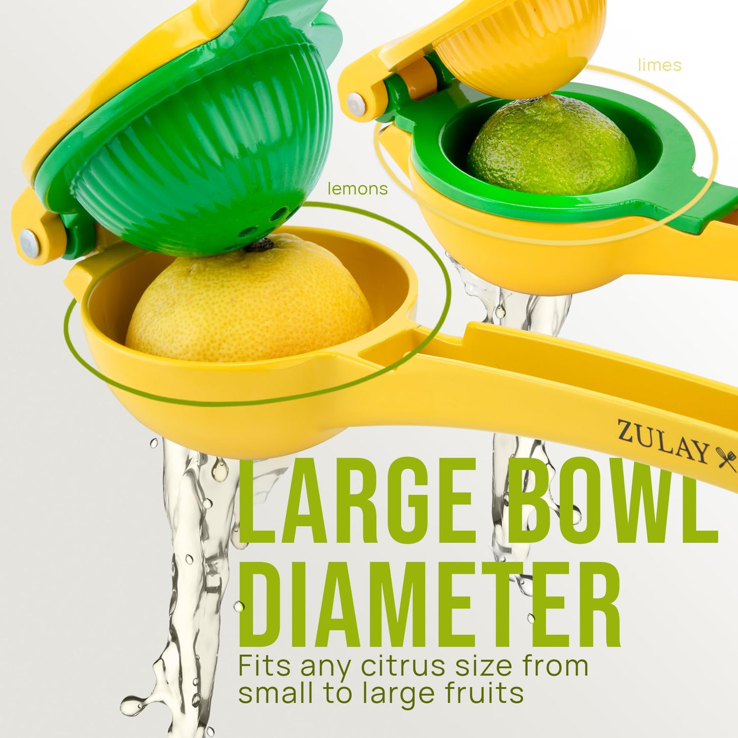 Zulay Kitchen 2 in 1 Lemon Lime Squeezer - Handheld Easy to Use Citrus Juicer - Easy to Clean Manual Orange & Lemon Squeezer - Citrus Juicer for Extracting All the Juice - Manual Press 🍁 All In One Marketplace Canada