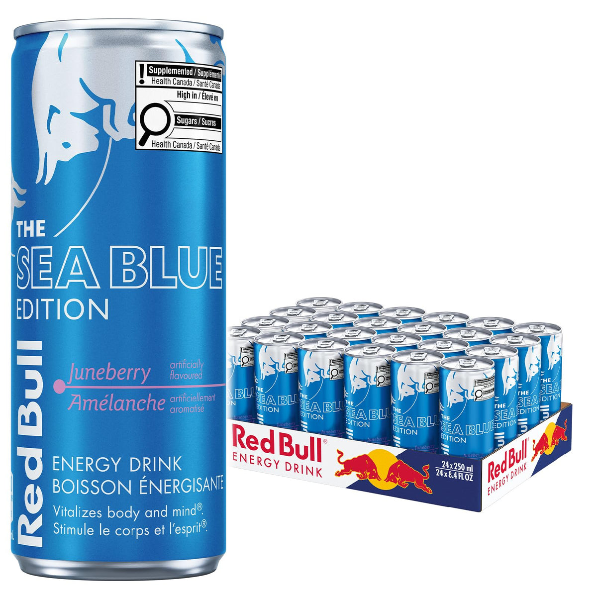 Red Bull Energy Drink, The Sea Blue Edition, 250ml (24 pack) 🍁 All In One Marketplace Canada