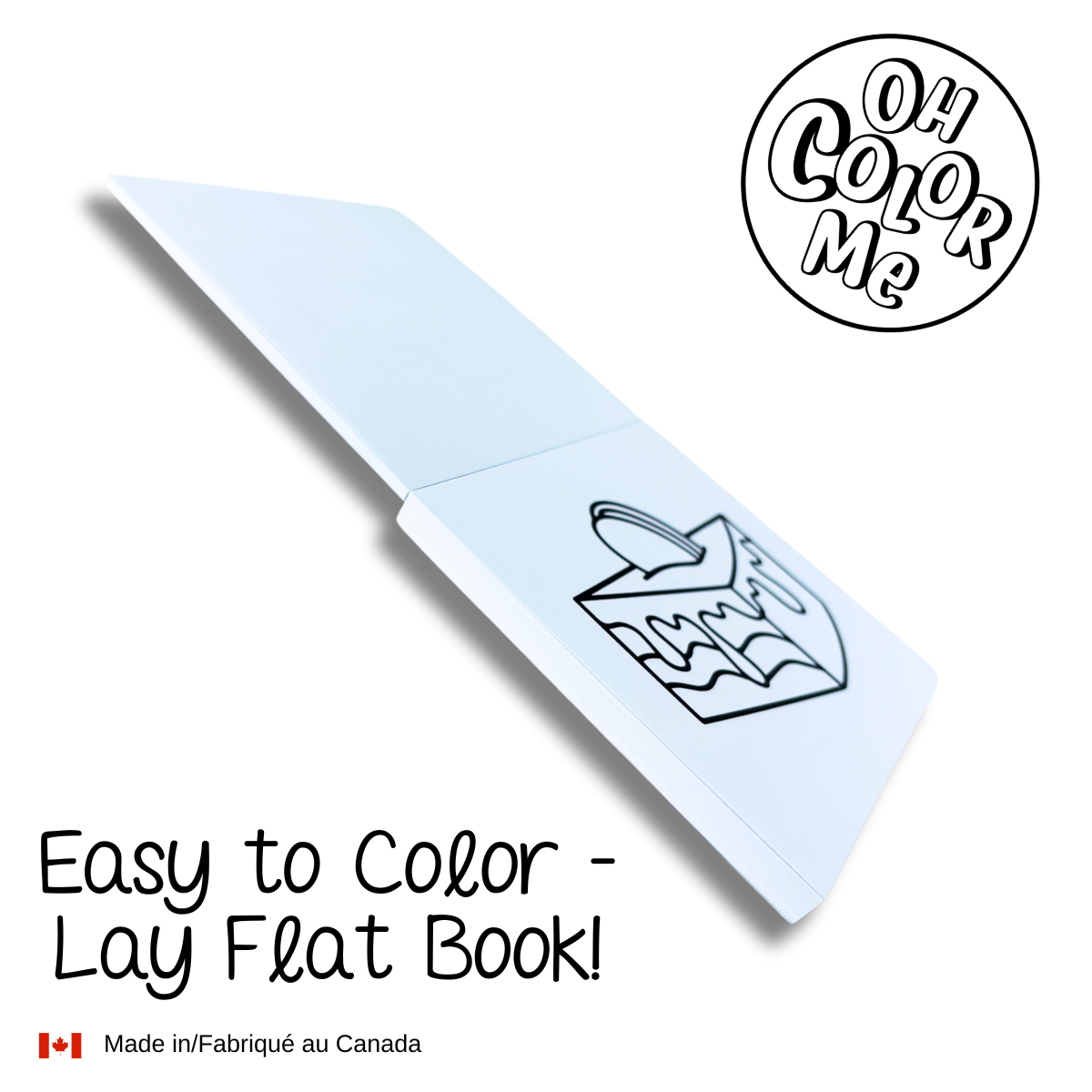 Oh Color Me - Mini Coloring Book Pattern Escape, 4"x4", Small Gifts - Canadian Brand - Ages 3+