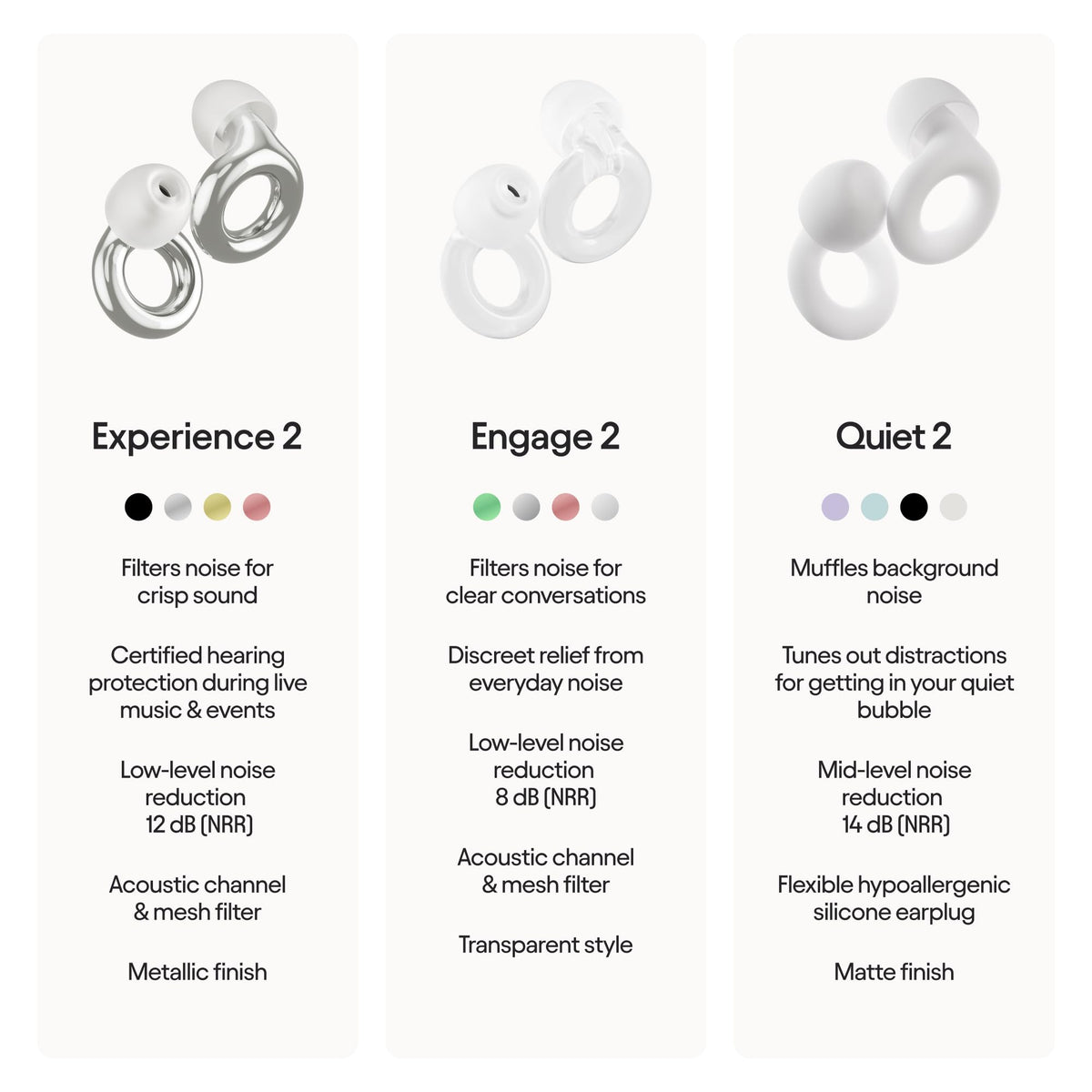 Loop Experience 2 Ear Plugs – Stylish Certified Hearing Protection for Concerts & Festivals, Live Events, Musicians, Sports, DJs and Nightlife – 17dB Noise Reduction Earplugs (High-Fidelity) 🍁 All In One Marketplace Canada