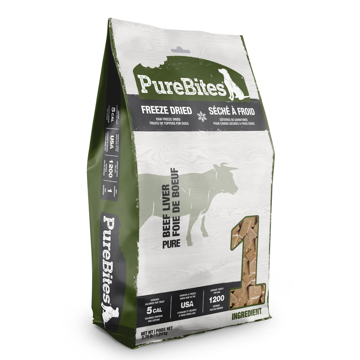PureBites Freeze Dried Beef Liver Dog Treats, Made in USA, 1.2kg 🍁 All In One Marketplace Canada