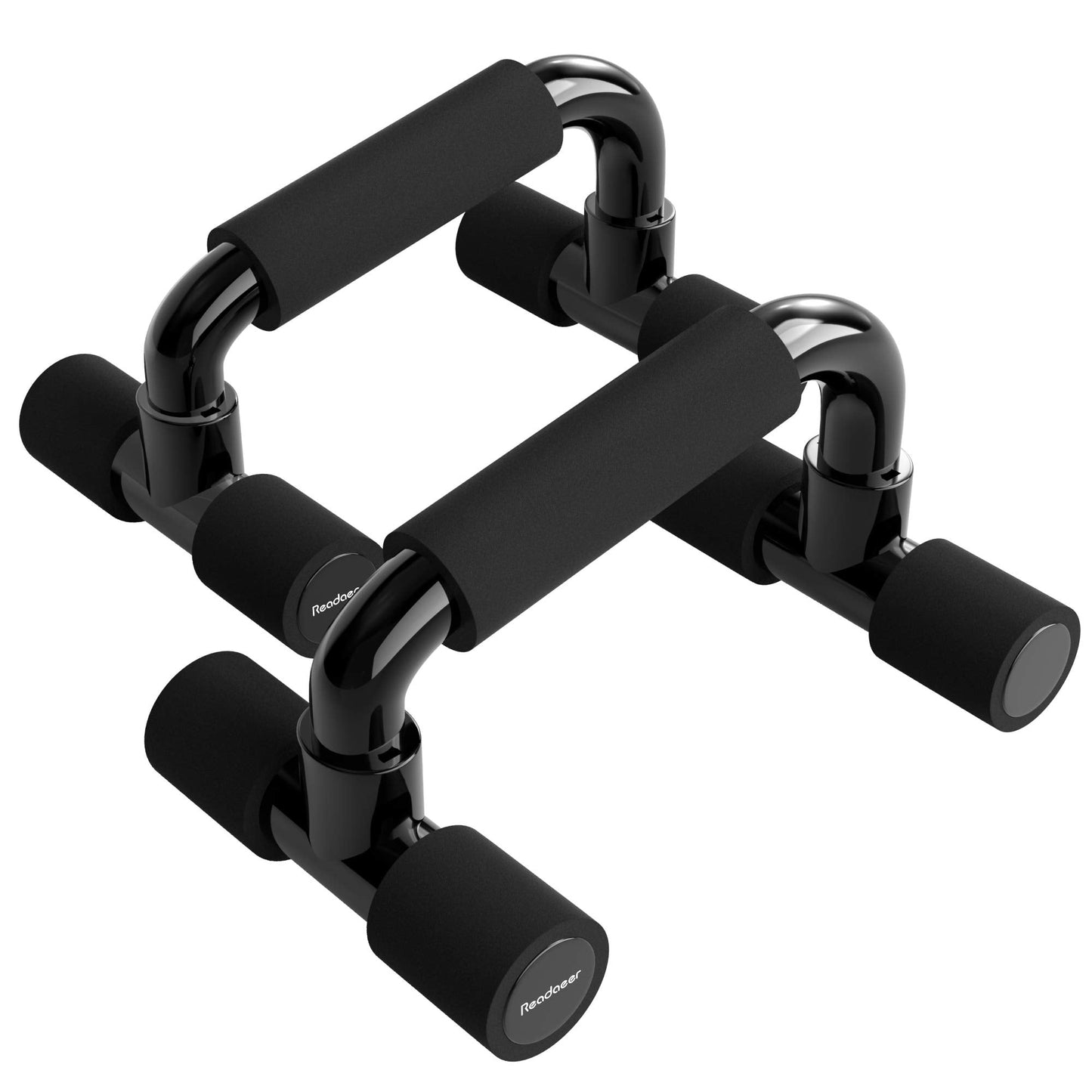 Readaeer Push Up Bars Gym Exercise Equipment Fitness 1 Pair Pushup Handles with Cushioned Foam Grip and Non-Slip Sturdy Structure Push Up Bars for Men & Women（Black） 🍁 All In One Marketplace Canada