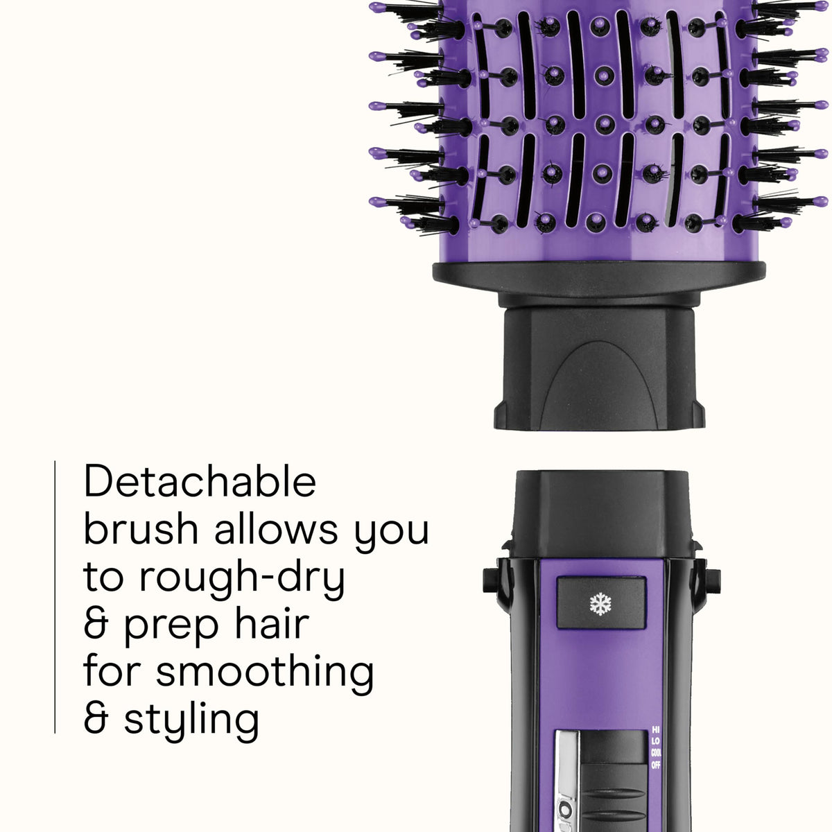 The Knot Dr. for Conair BC116C Detangling Hot Air Brush, Wet/ Dry Styler, Blow Dryer Brush in Pink, Blowout Brush 3 Heat Settings, 1000 Watts, Dry, Style and Volumize 🍁 All In One Marketplace Canada