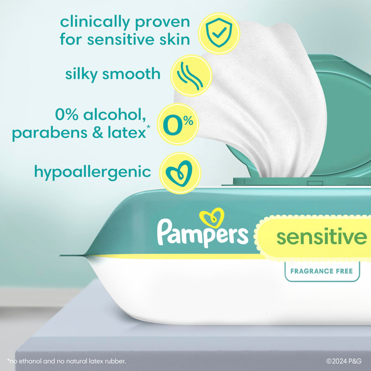 Pampers Sensitive Baby Wipes, Clinically Proven, Water Based, Hypoallergenic and Unscented Baby Wipes, 504 Baby Wipes Total (6X Flip-Top Packs) 🍁 All In One Marketplace Canada