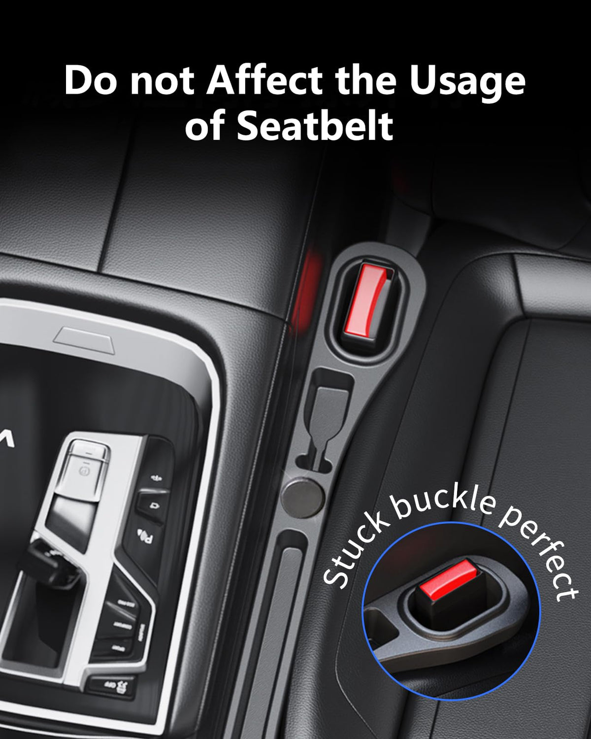 Homaupt Car Seat Gap Filler, 2 Pack PU Leather Fill The Gap Between Seat and Center Console, Seat Crevice Blocker Stop Things from Dropping, Universal Vehicle Interior Accessories Black 🍁 All In One Marketplace Canada