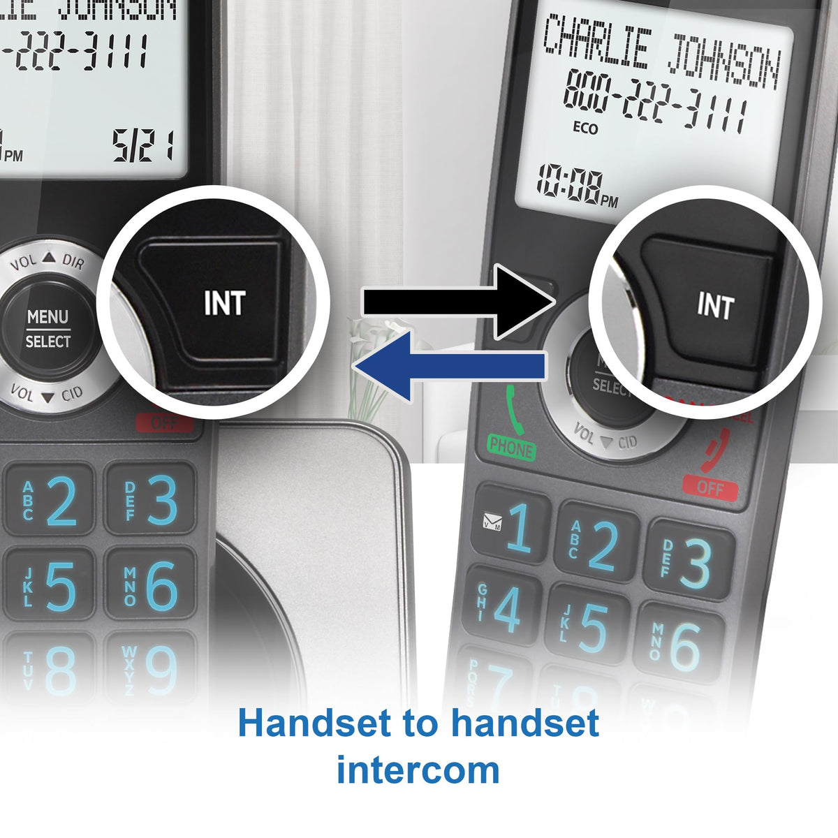 AT&T GL2101-2 DECT 6.0 Cordless Home Phone 2-Handset with Call Block, Caller ID, Full-Duplex Handset Speakerphone, 2" White Backlit Display, Lighted Keypad, Graphite & Black 🍁 All In One Marketplace Canada