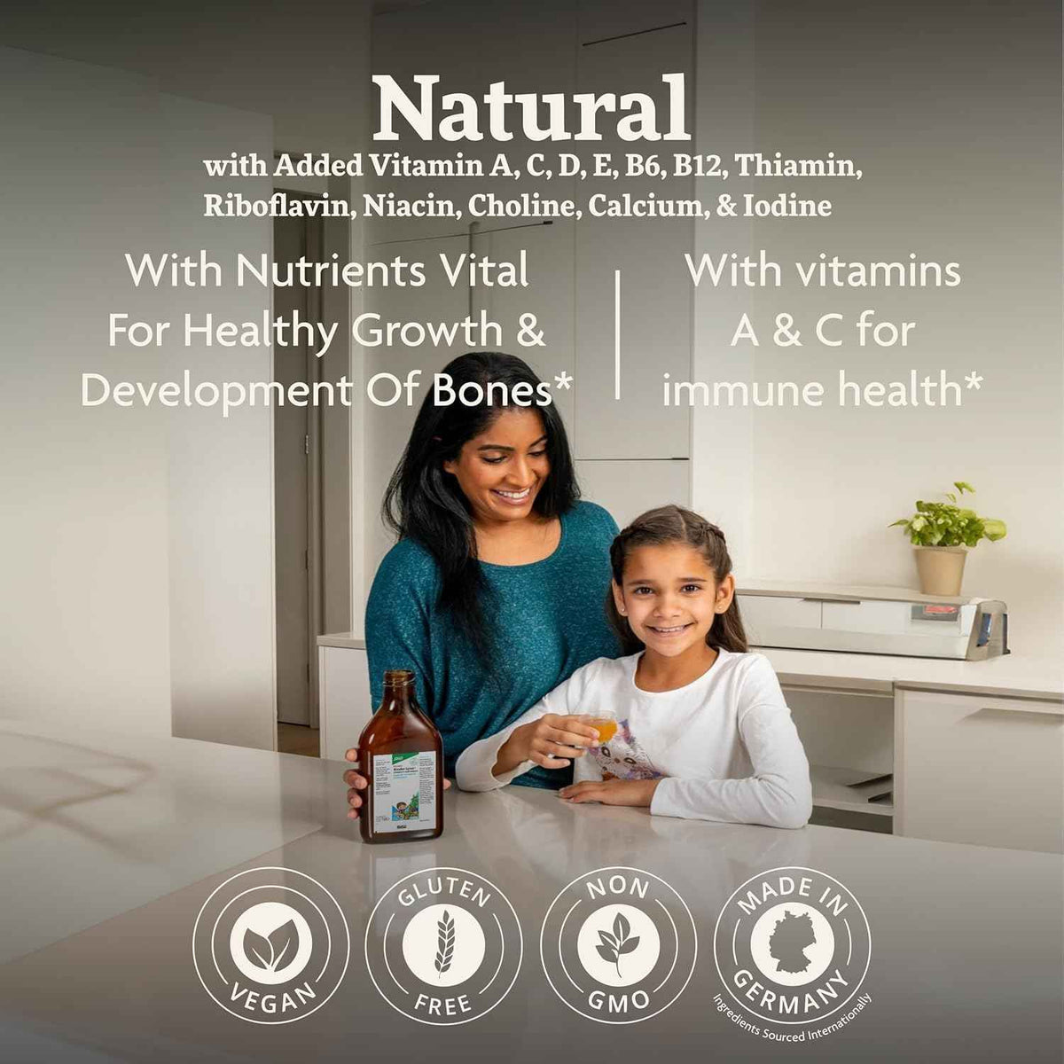SALUS Kindervital Liquid Multivitamin for Kids (250ml) - Children’’s Liquid Multivitamin Promotes Health and Well-Being - Multivitamin for Kids Liquid Formula for Easy Administration - Kids Multivitamins Liquid.