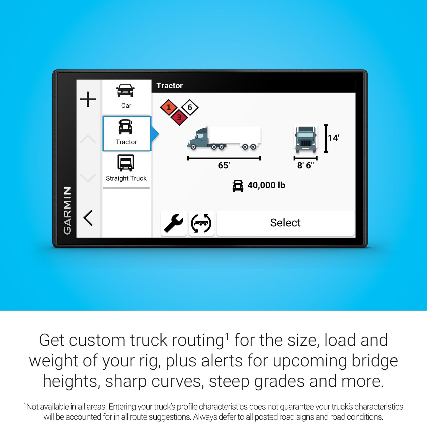 Garmin dēzl™ OTR620, High-Res 6” GPS Truck Navigator, Custom Routing, Satellite Imagery, Wind Speed, Community-Shared Loading Docks, Truck Entrances, Parking Availability 🍁 All In One Marketplace Canada