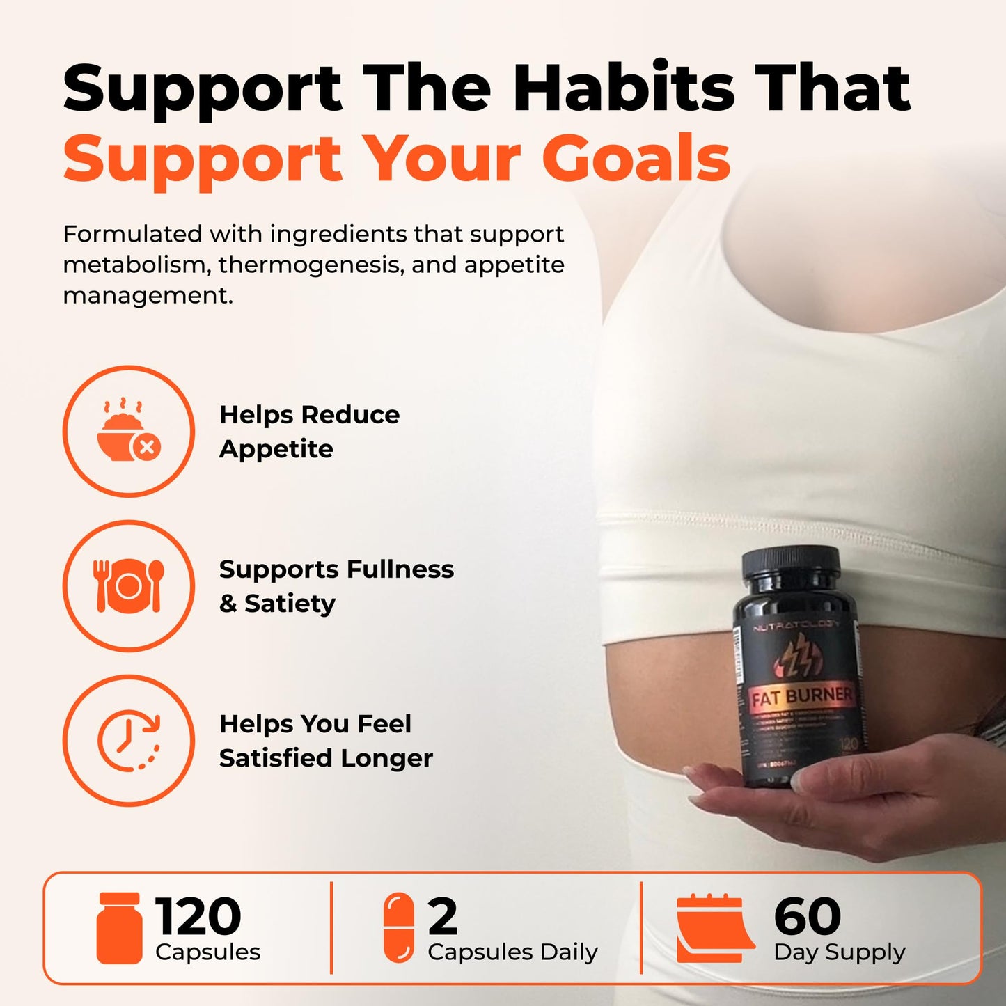 Nutratology® Thermogenic Fat Burner | Canadian-Made | Metabolizes Carbohydrates & Fats - Appetite Suppressant That Helps Satiety - Weight Loss Pills for Women & Men - Keto-Friendly - 120 Capsules 🍁 All In One Marketplace Canada