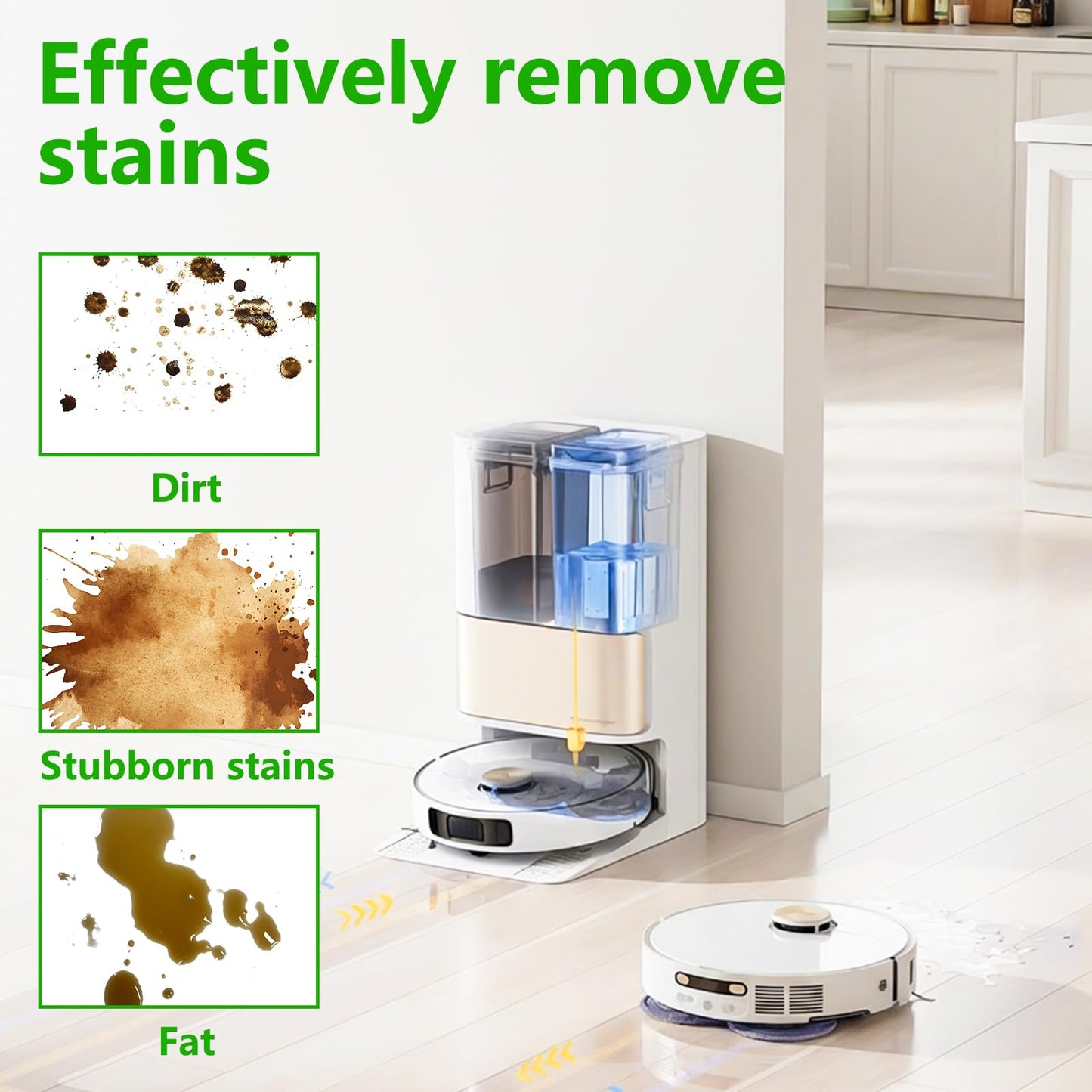 Floor Cleaning Solution for Dreame L40 Ultra/L50 Ultra/X50 Ultra/L10s Ultra Gen 2/X40 Ultra and Other L/X/Aqua/Matrix Series Robot Vacuum Cleaners, Multi-Surface Floor Cleaner Liquid, Fits MOVA, 1L 🍁 All In One Marketplace Canada