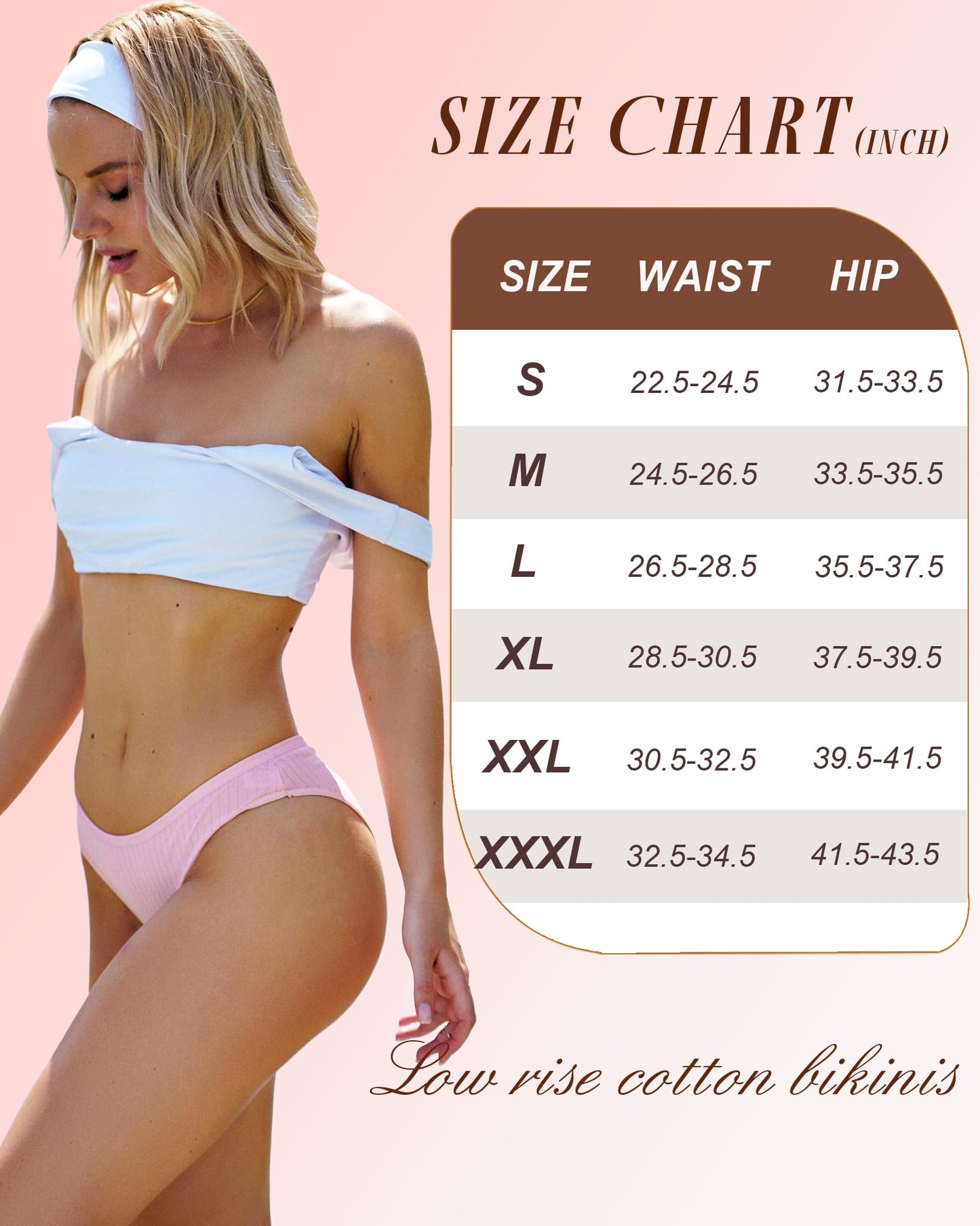 FINETOO 9 Pack Cotton Underwear for Women Sexy Low Rise Ribbed Hipster Breathable Soft Womens Bikini Panties Cheeky S-XL 🍁 All In One Marketplace Canada