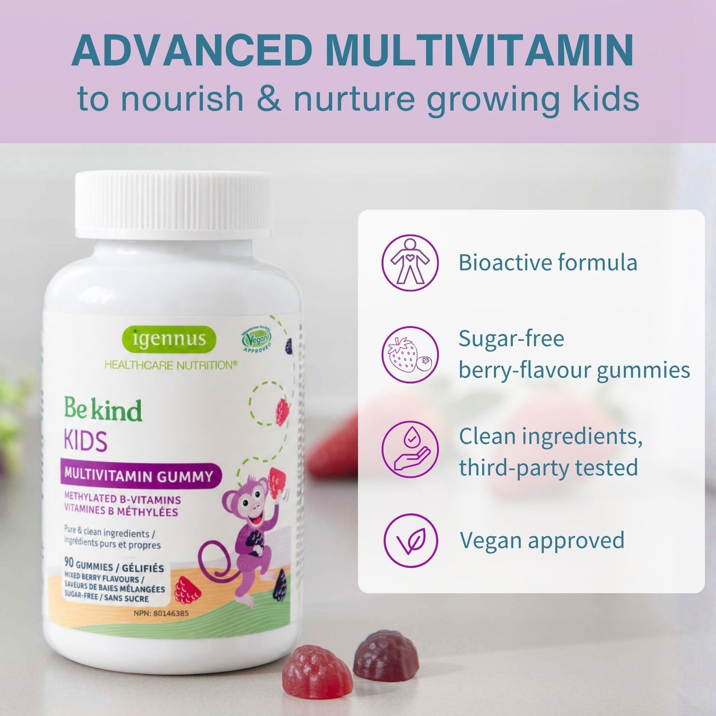 Igennus Methylated Kids Multivitamin Gummy, Sugar Free Kids Vitamins 🍁 All In One Marketplace Canada