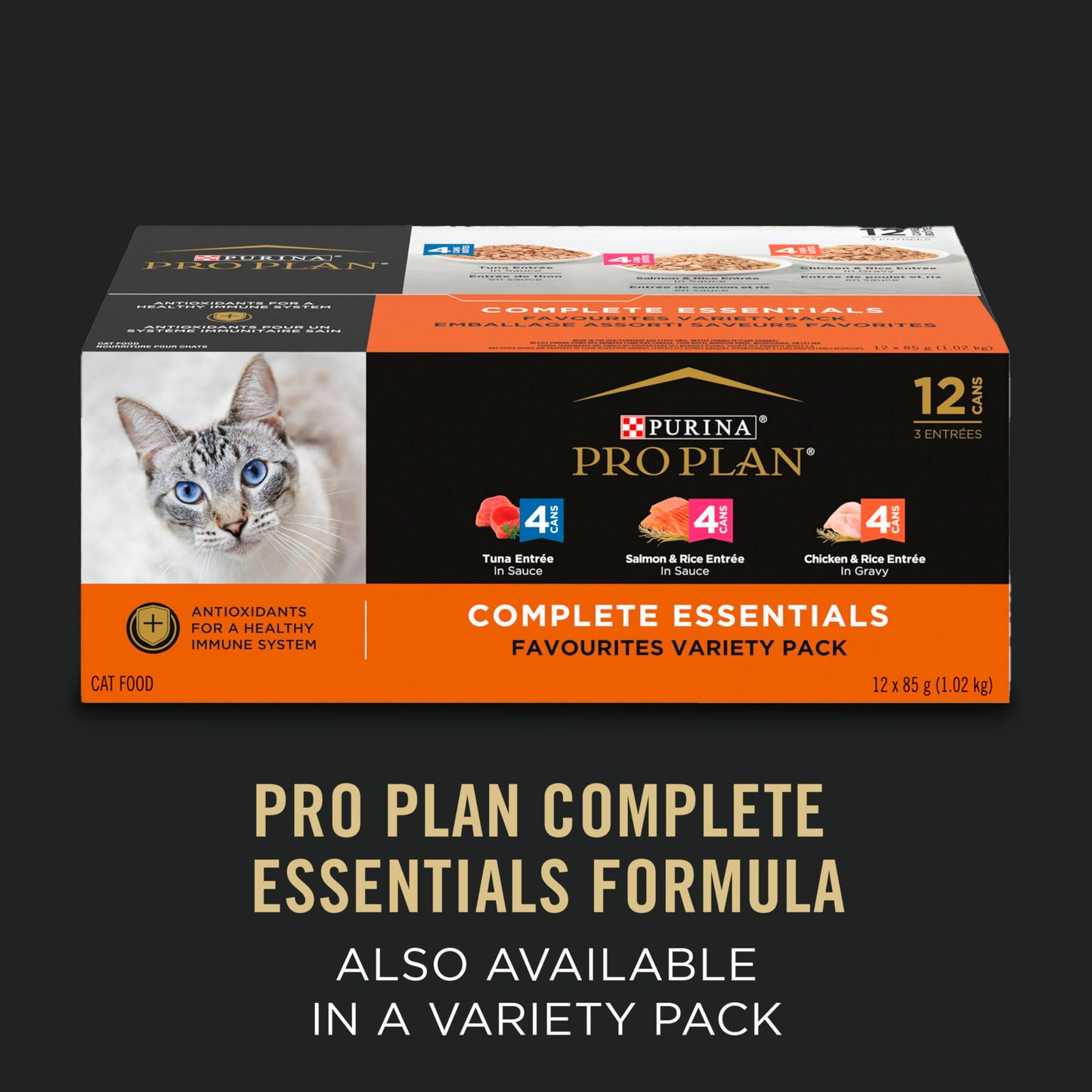 Purina Pro Plan Wet Cat Food, Complete Essentials Turkey & Rice Entrée - 85 g (24 Pack) 🍁 All In One Marketplace Canada