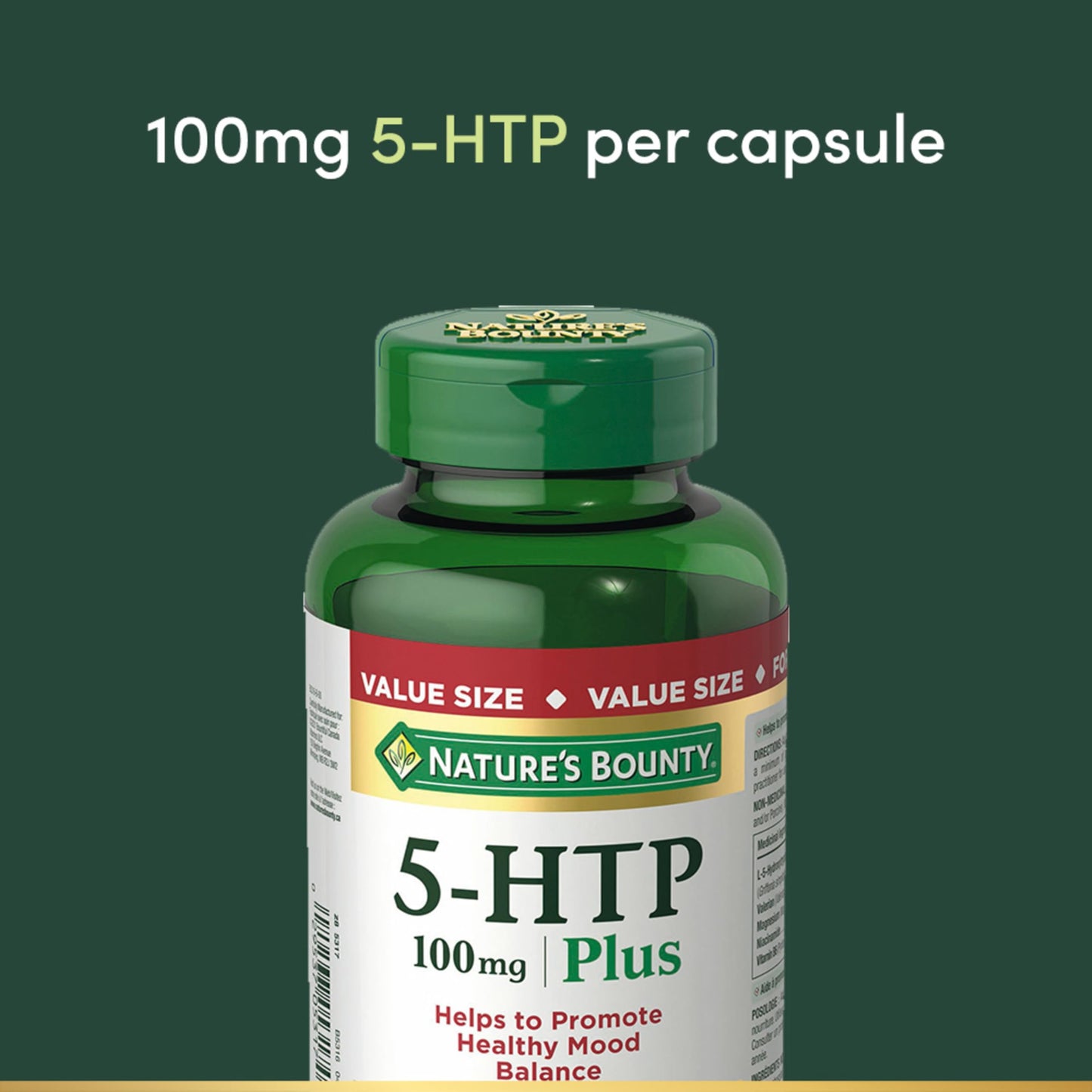 NATURE'S BOUNTY 5-HTP 100 mg Plus, Helps Promote Healthy Mood Balance, 51.8 g 🍁 All In One Marketplace Canada