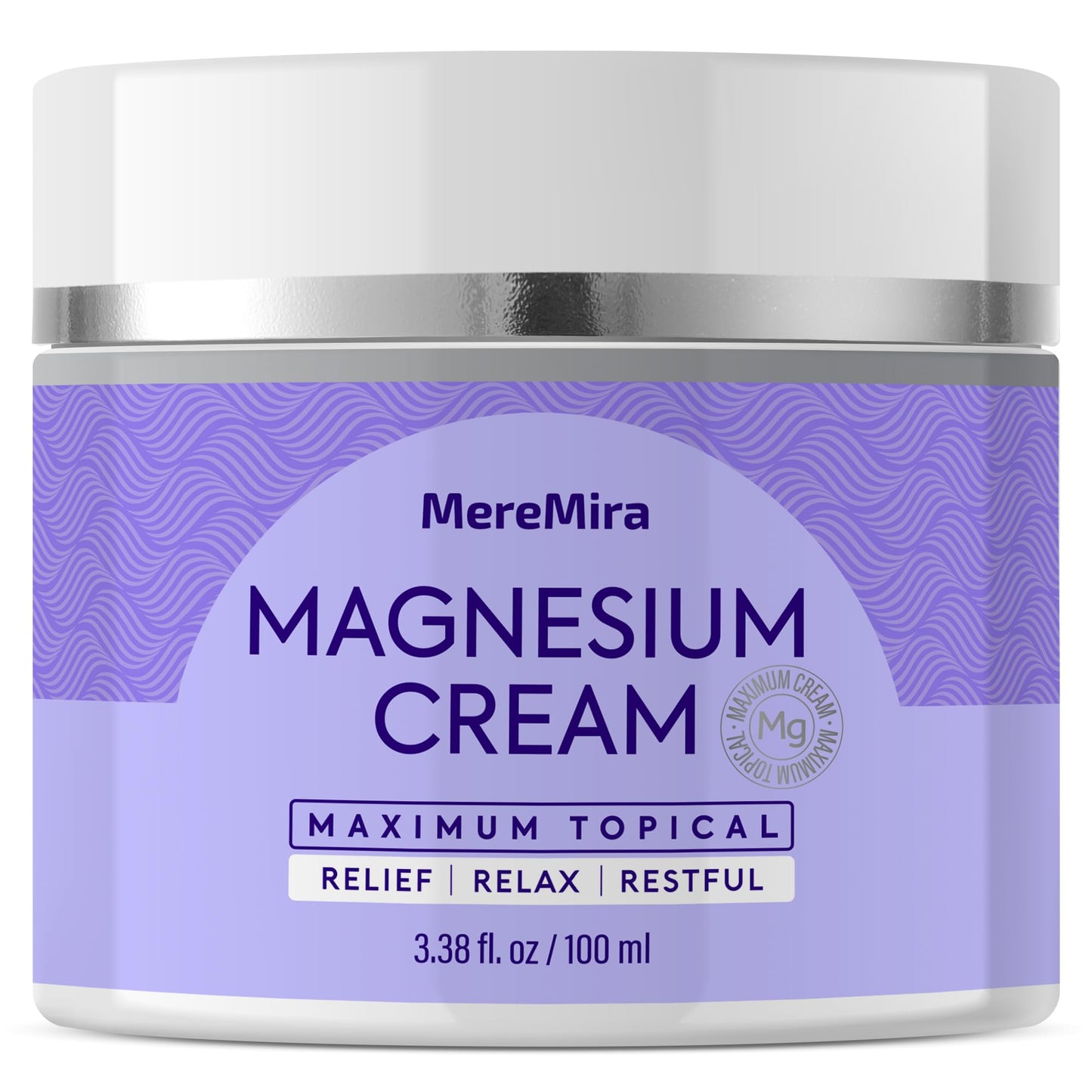 Magnesium Cream for Sleep & Muscle Relief: Topical Night Calming & Deep Relaxation - Restless Cramps Leg & Joint Care Lotion - Lavender 3.38 Fl. Oz. 🍁 All In One Marketplace Canada