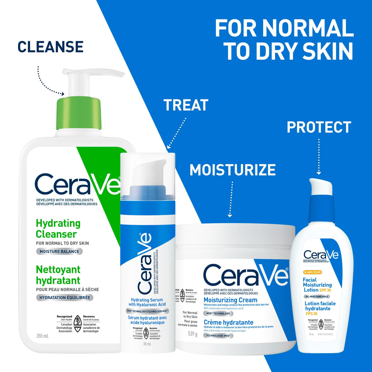 CeraVe Moisturizing Cream, Daily Face, Hands, & Body Cream Moisturizer for Dry Skin With Hyaluronic Acid and Ceramides for Women and Men. Sensitive skin, Oil-free, Non-comedogenic, Fragrance-Free, 539 Grams 🍁 All In One Marketplace Canada