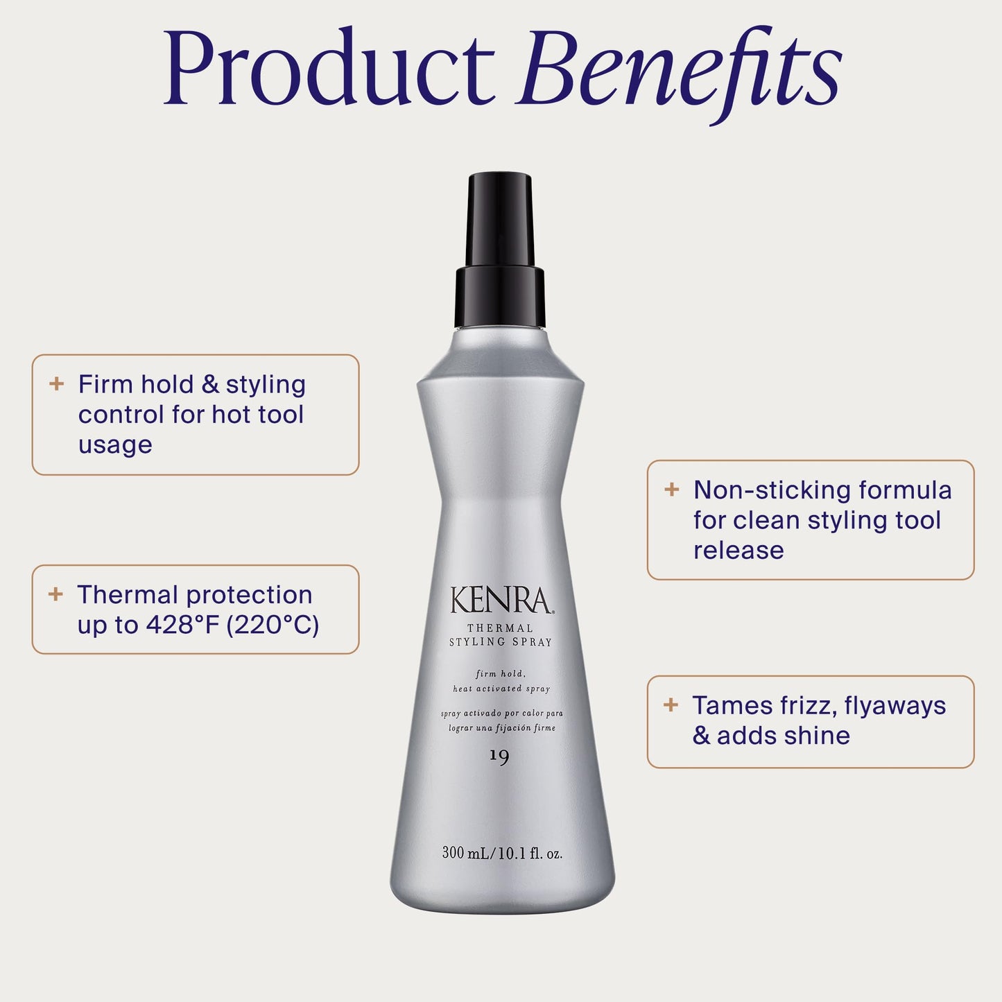 Kenra Thermal Styling Spray 19 | Heat Protectant Spray for Blow Drying & Flat Iron Use | Flexible Hold | 300 mL 🍁 All In One Marketplace Canada