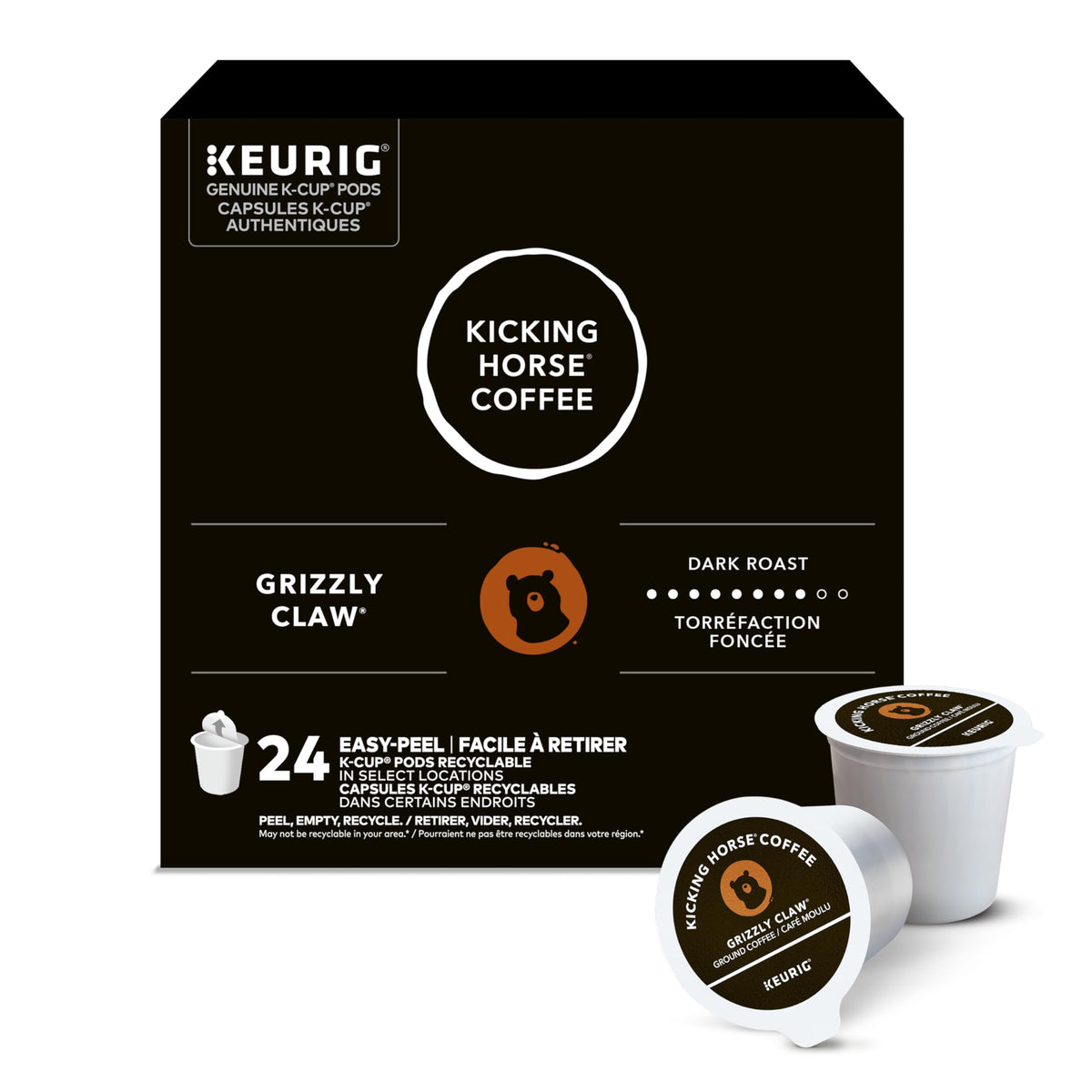 Kicking Horse Grizzly Claw, Dark Roast, K-Cup Coffee Pods, 24 Count 🍁 All In One Marketplace Canada