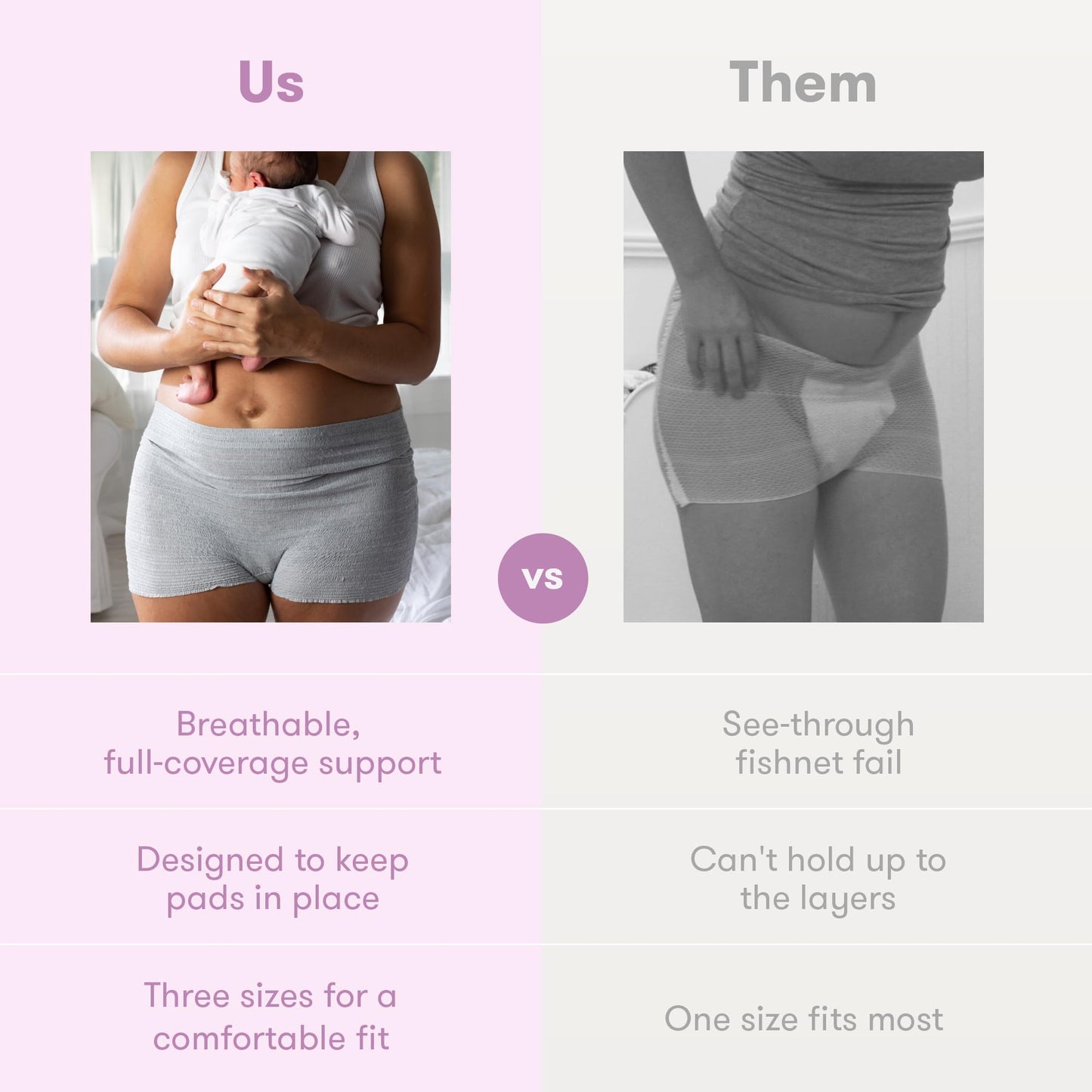Frida mom Disposable Postpartum Underwear (Without pad) | Super Soft, Stretchy, Breathable, Wicking, Latex-Free, Boyshort Cut | 8-Count 🍁 All In One Marketplace Canada