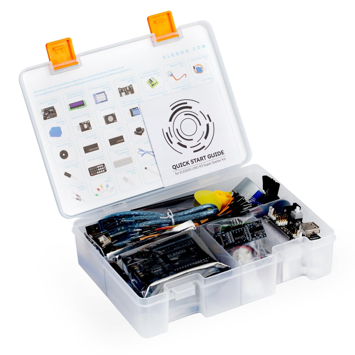 ELEGOO UNO R3 Super Starter Kit Compatible for Arduino- 60+ Components, 24-Lesson Tutorial, STEM Education Kit for Beginners Ages 10+ (Incl. Power Supply & 9V Battery) 🍁 All In One Marketplace Canada