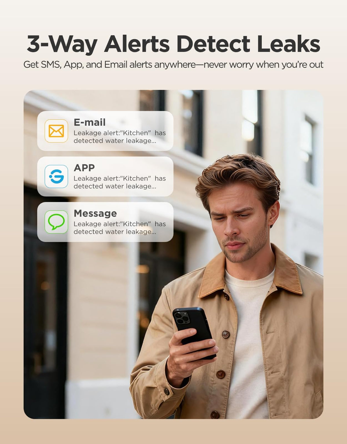 GoveeLife Upgraded smart Water Leak Detector 1s with 1804ft Ultra-Long Range, WiFi Water Sensor with SMS/Email/APP Push and Sound Alarm, 5-Year Battery Life, 3 Pack, Suit for Home, Basement, Kitchen 🍁 All In One Marketplace Canada