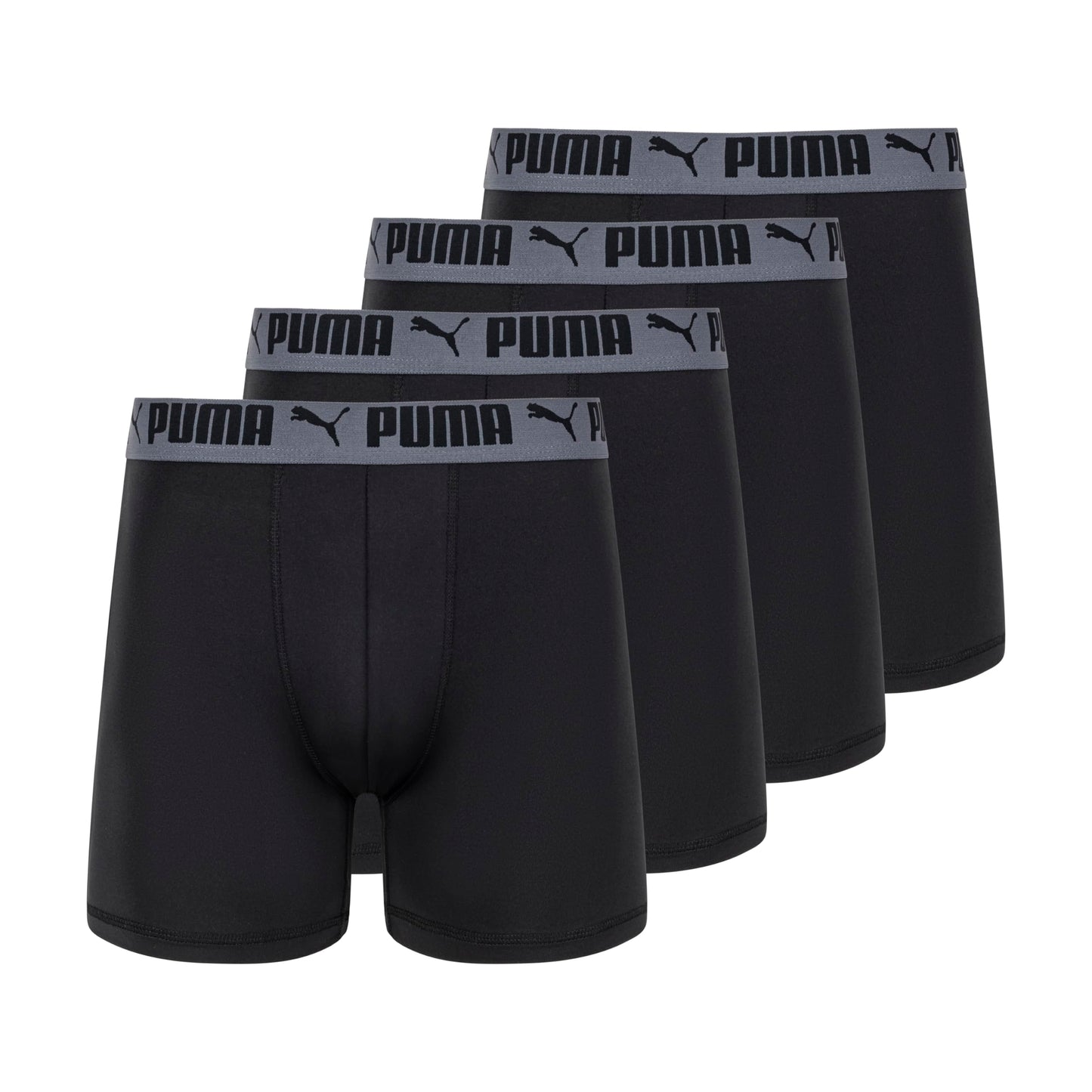 Puma Men's 4 Pack Active Stretch Boxer Briefs, Black, Large 🍁 All In One Marketplace Canada