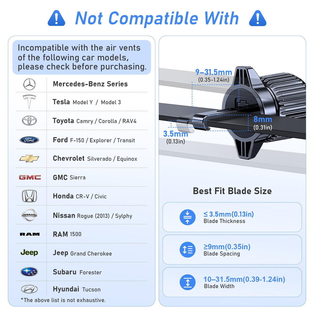 Blukar Phone Holder Car, Air Vent Car Phone Mount with Upgraded Ultra Stable Hook Clip, 360° Rotation, One Button Release Cellphone Holder for iPhone, Google, Galaxy and All Mobile Phones 🍁 All In One Marketplace Canada