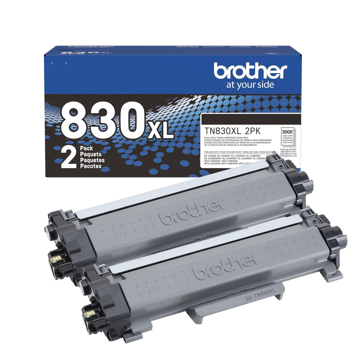 Brother Genuine TN830XL2PK High Yield Black Toner Cartridge 2-Pack for 6,000 Pages 🍁 All In One Marketplace Canada